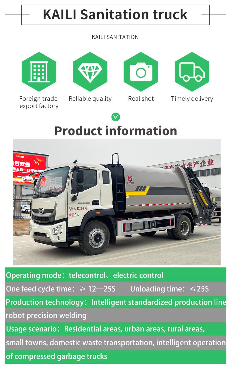 Compressed garbage truck