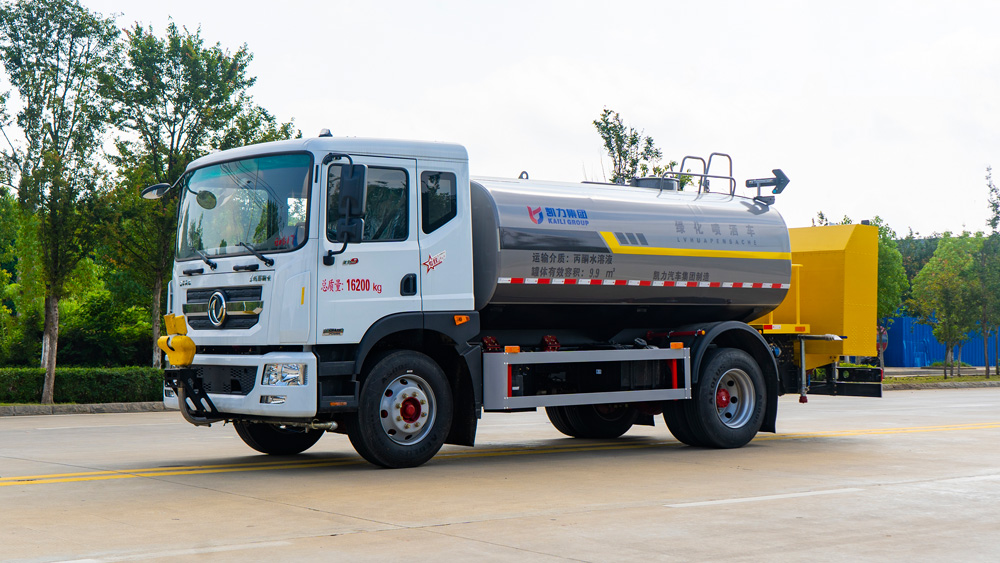 collision prevention sprinkler truck