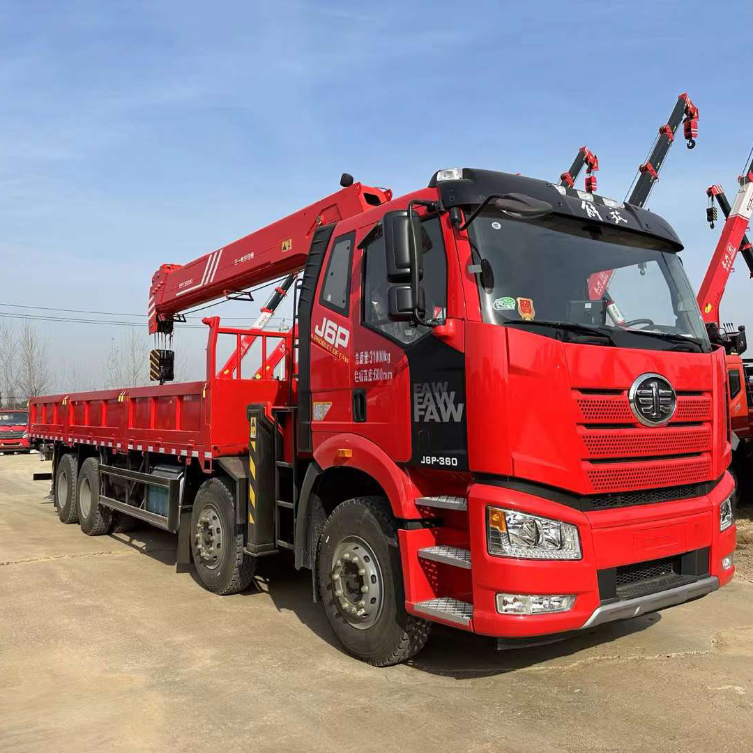 FAW 16 Ton Truck na may Crane na may Straight Boom Crane Truck