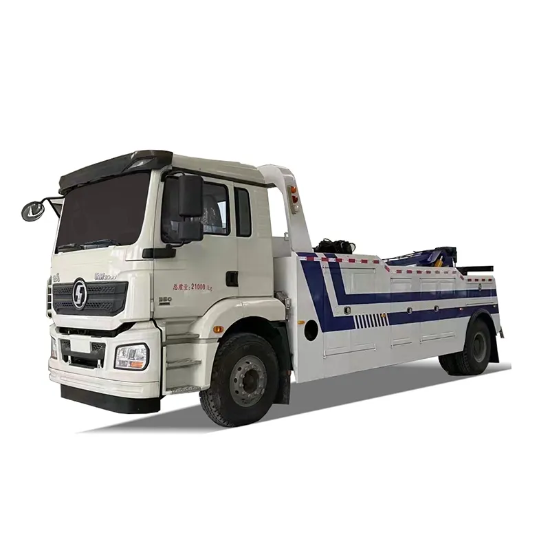 Fabrika Tedarik Shacman 350HP 4X2 Yol Düz Yataklı Eğimli Tepsi Çekici Kurtarma Kamyonu