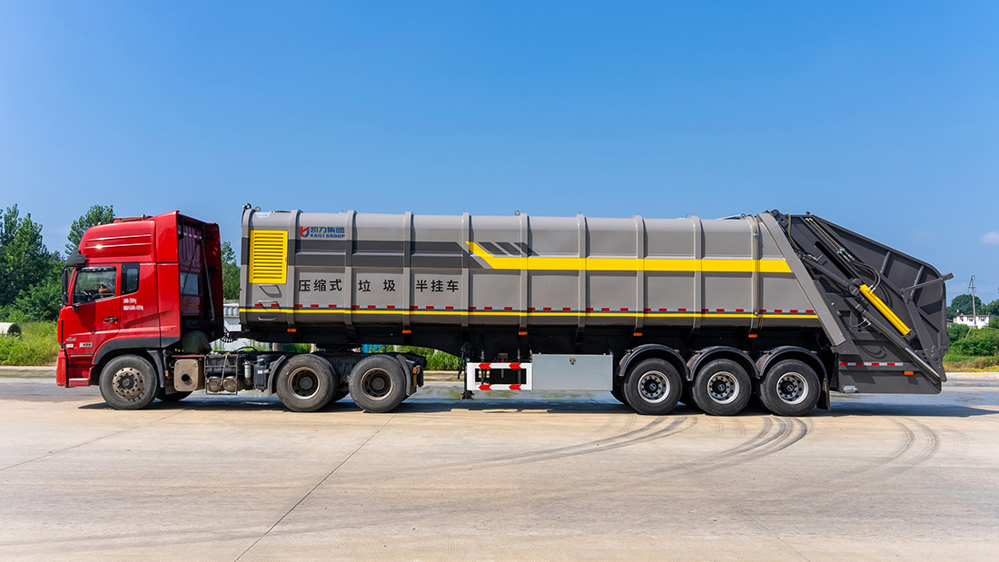 Semi Trailer Compression Garbage Truck