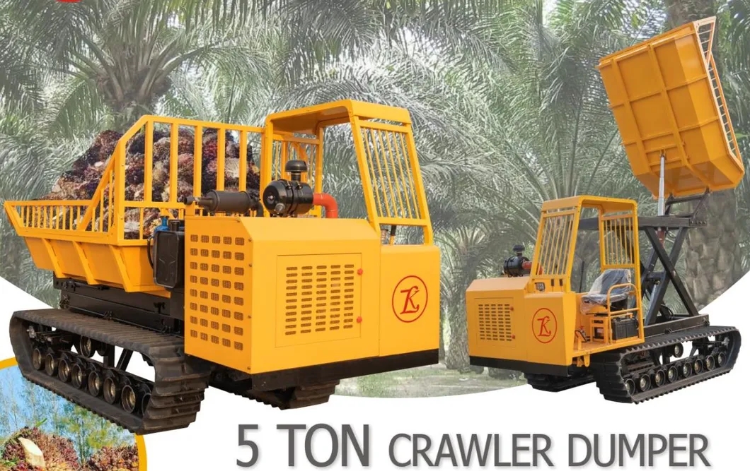 Palm oil plantation crawler dumper
