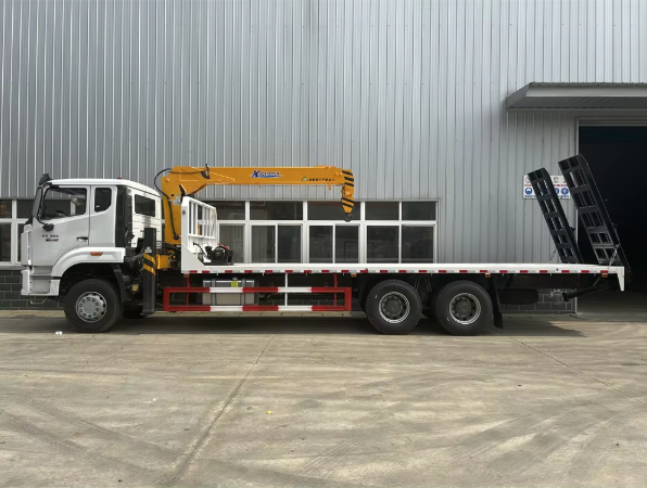 Tons Crane with Cargo Box