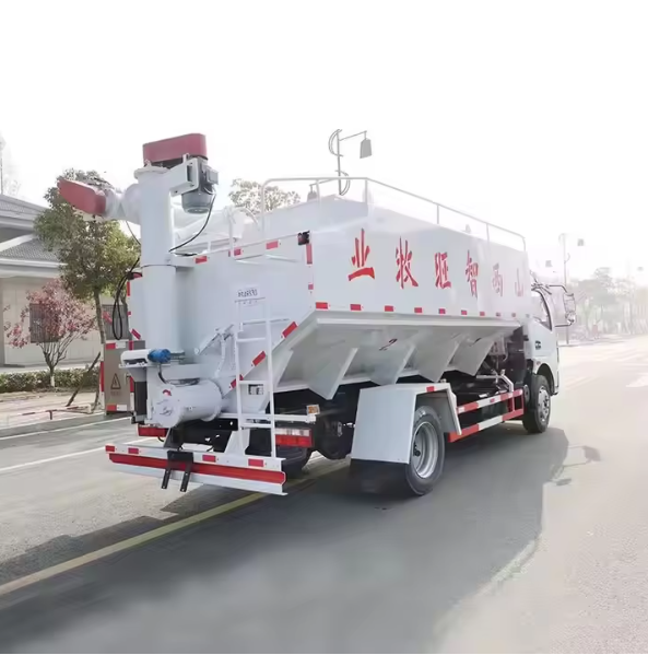 8 Ton Feed Truck Farm Poultry Bulk Grain Feed Haul Tank Truck