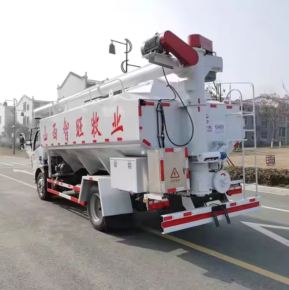 8 Ton Feed Truck Farm Poultry Bulk Grain Feed Haul Tank Truck