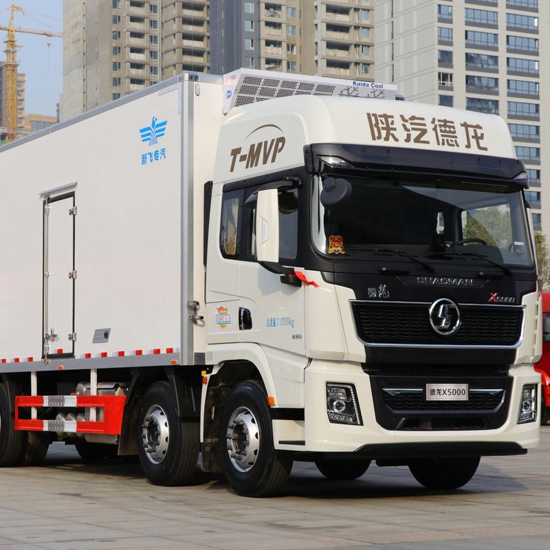 Camión frigorífico Shaanxi Auto Heavy Duty Delong X5000 8X4 de 9,4 metros
