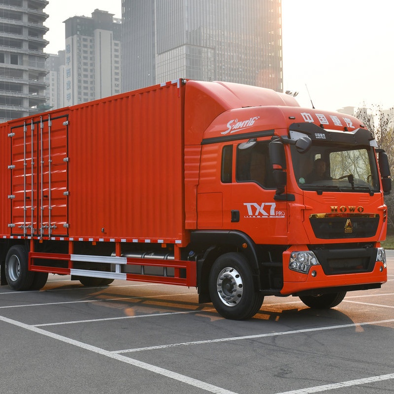 Sinotruk HOWO TX7 PRO Flagship Edition, diésel de 6,9 ​​L, 290 caballos de fuerza, 4x2, transmisión automática Sinotruk AMT de 10 velocidades, camión caja de 9,6 metros