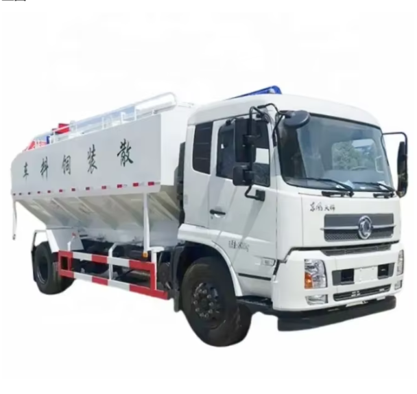 Camión cisterna de alimento a granel de 20 cbm Dongfeng, camión de transporte de alimento para pollos de 10 toneladas, a la venta