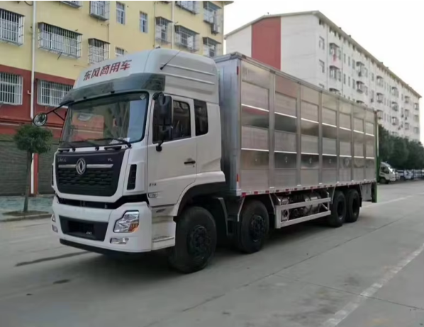 Camión pesado para transporte de ganado, ovejas y cabras con rampa hidráulica
