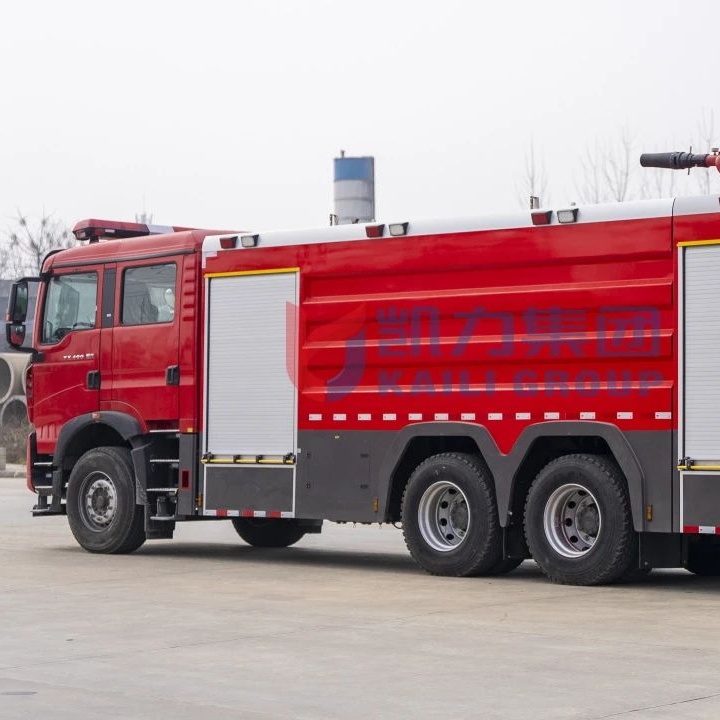 Camión de bomberos de espuma de 18 metros cúbicos con eje trasero doble Kailifeng Sinotruk HOWO
