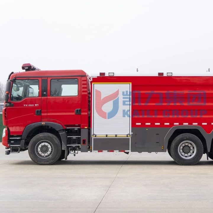 Camión de bomberos de espuma de 18 metros cúbicos con eje trasero doble Kailifeng Sinotruk HOWO