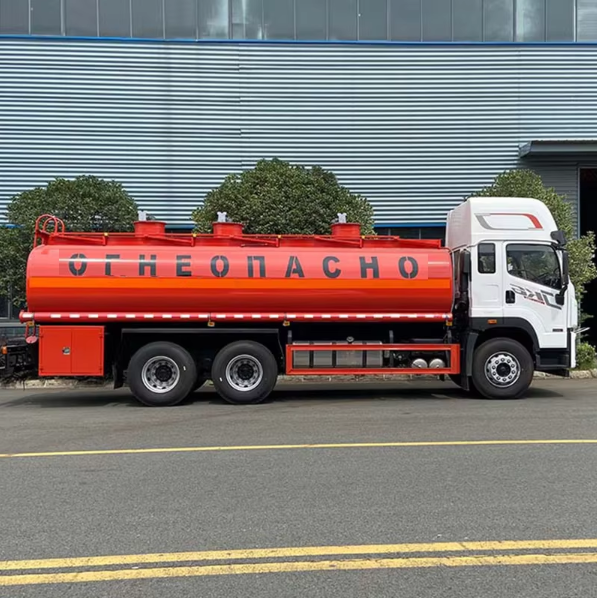 Camión cisterna diésel de aleación de aluminio FAW Jiefang con doble puente y 6 x 4 pulgadas