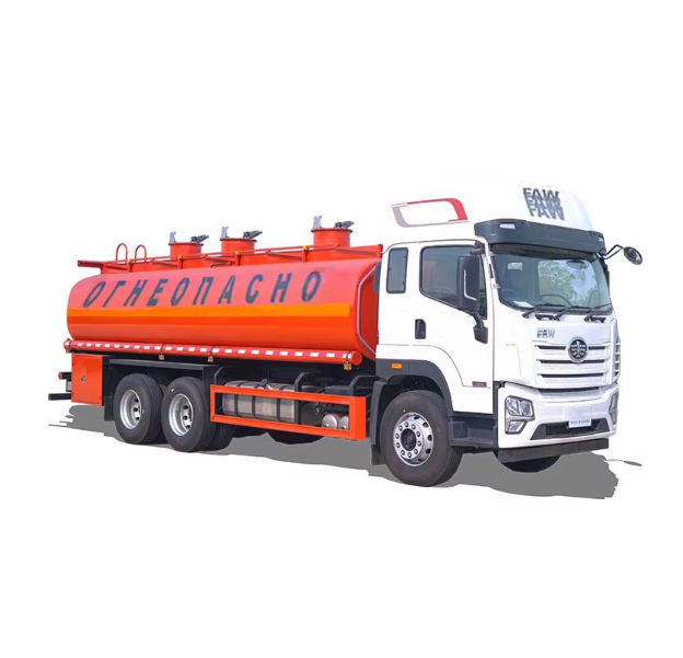 Camión cisterna diésel de aleación de aluminio FAW Jiefang con doble puente y 6 x 4 pulgadas