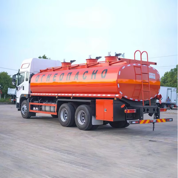 Camión cisterna diésel de aleación de aluminio FAW Jiefang con doble puente y 6 x 4 pulgadas