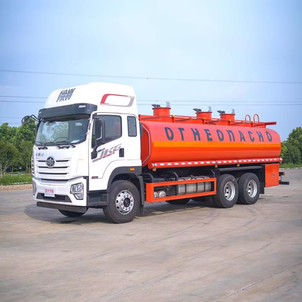 Camión cisterna diésel de aleación de aluminio FAW Jiefang con doble puente y 6 x 4 pulgadas