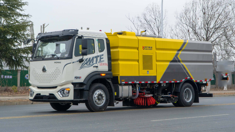 Camión barredor 4x2 de 16 cbm para limpieza de carreteras y barrido
