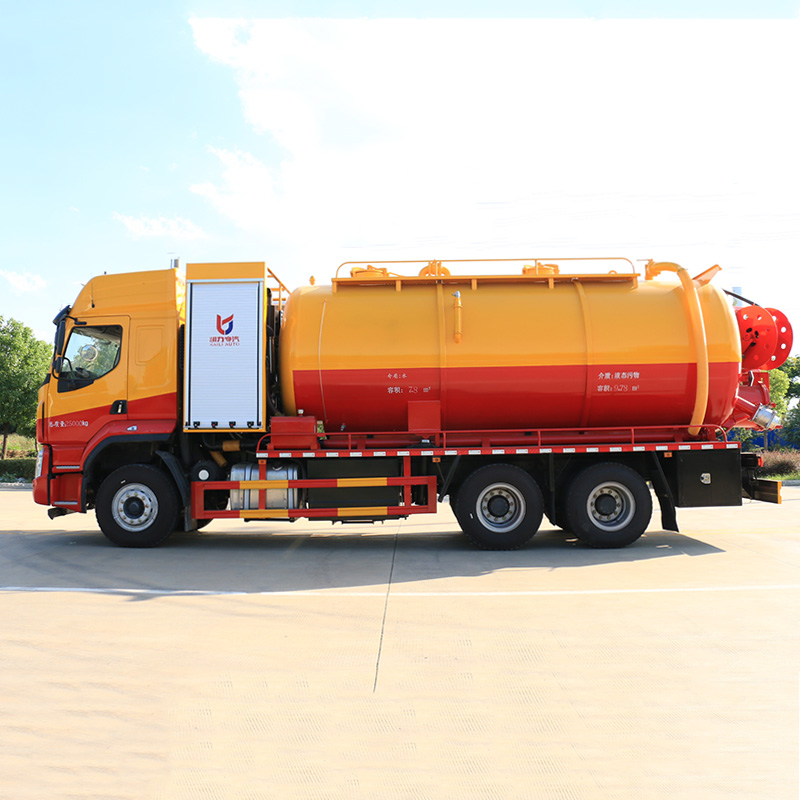Liuqi 6*4 high pressure cleaning at suction truck