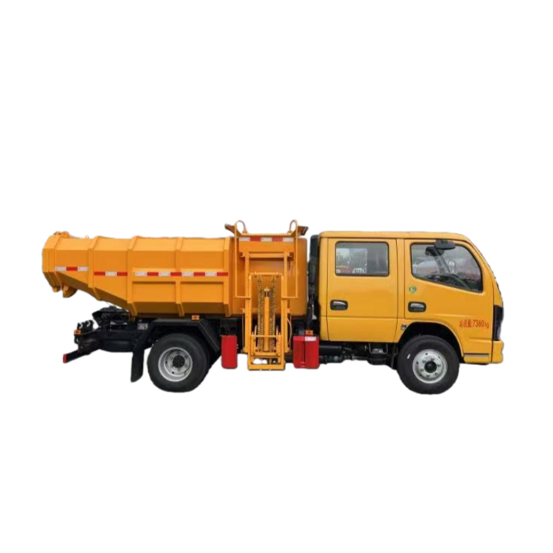 Double-row Sludge Dump Truck, Hook-lift Garbage Truck