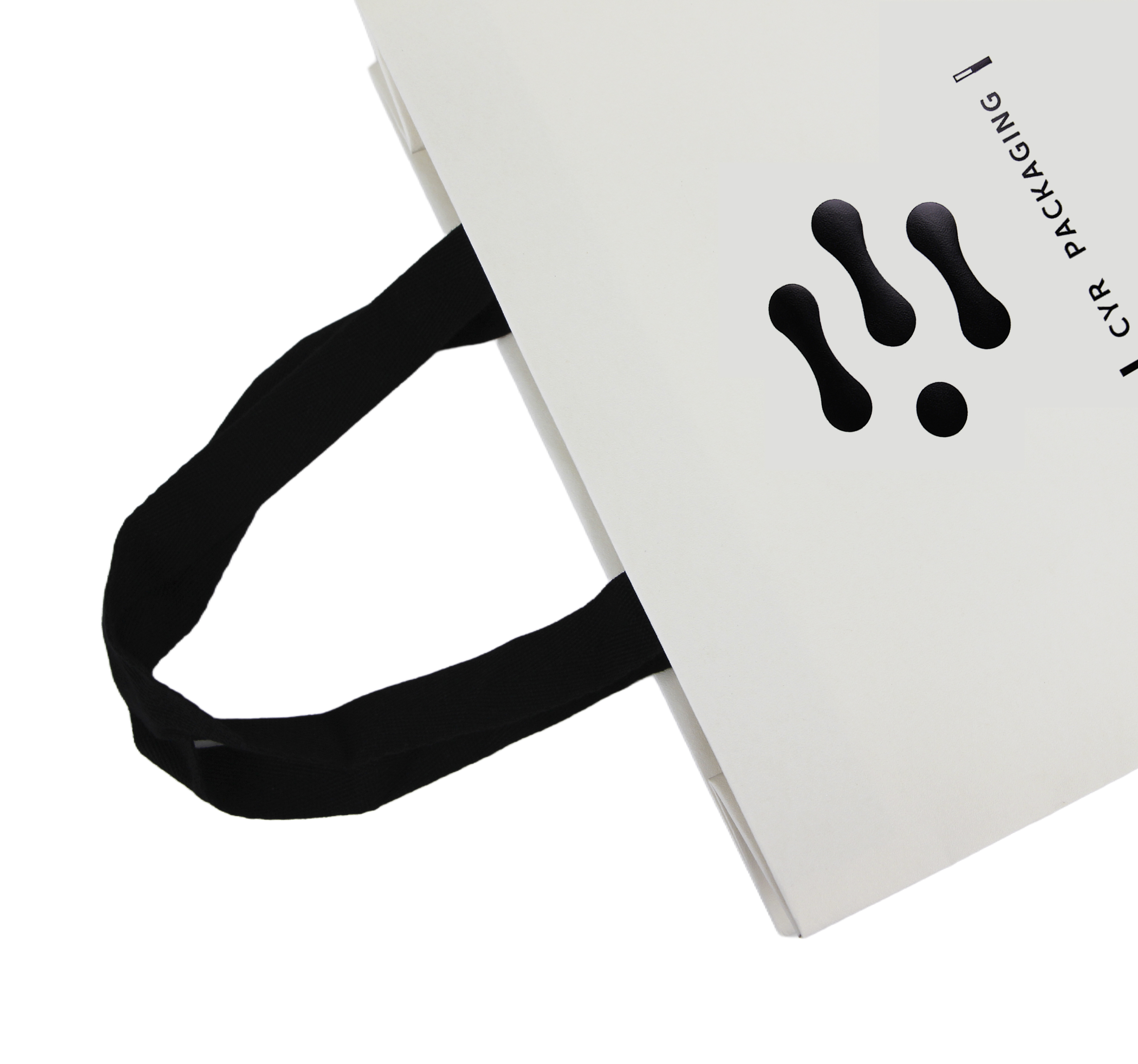 Recycled White Bamboo Paper Bag With Handle