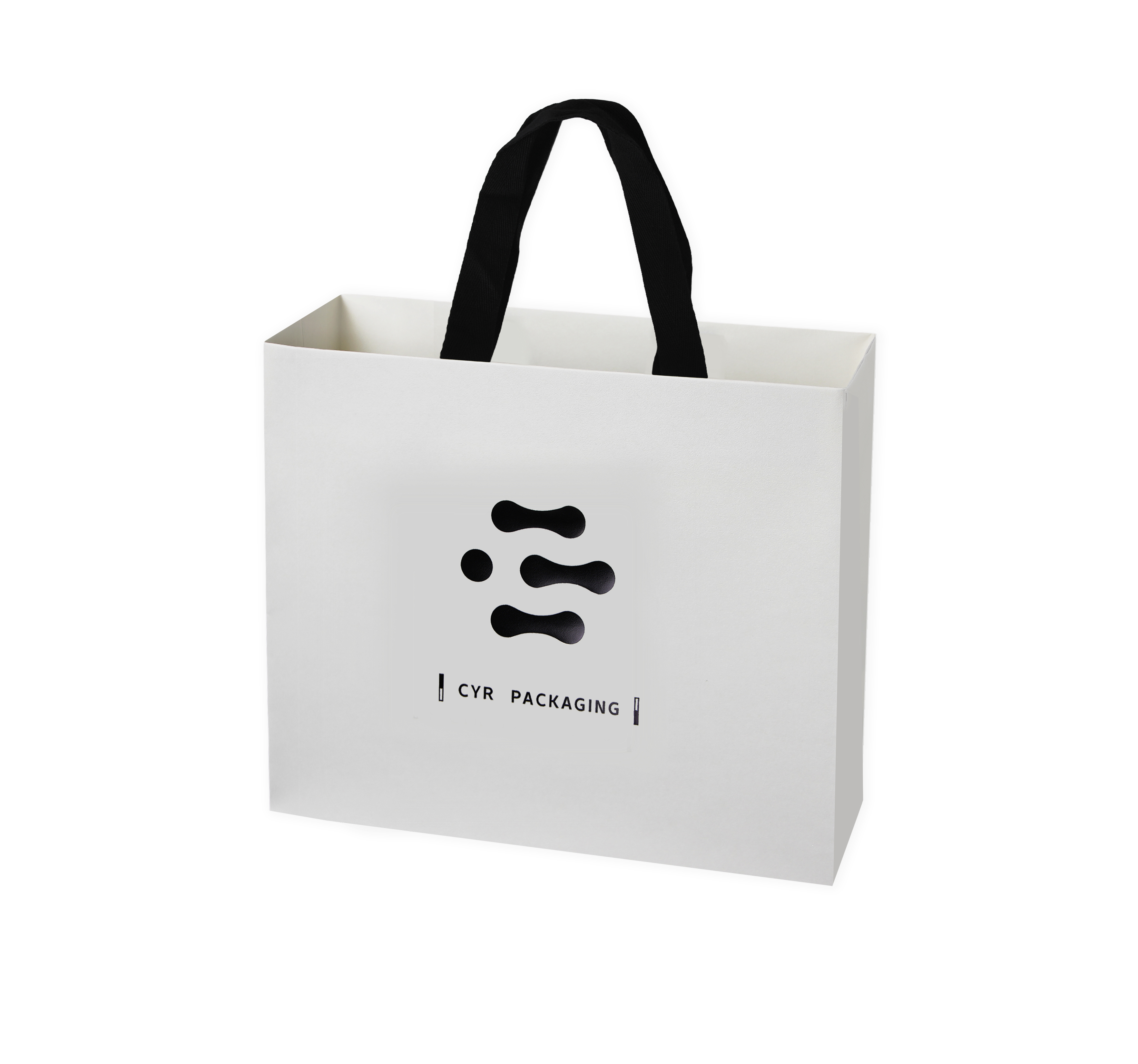 Recycled White Bamboo Paper Bag With Handle