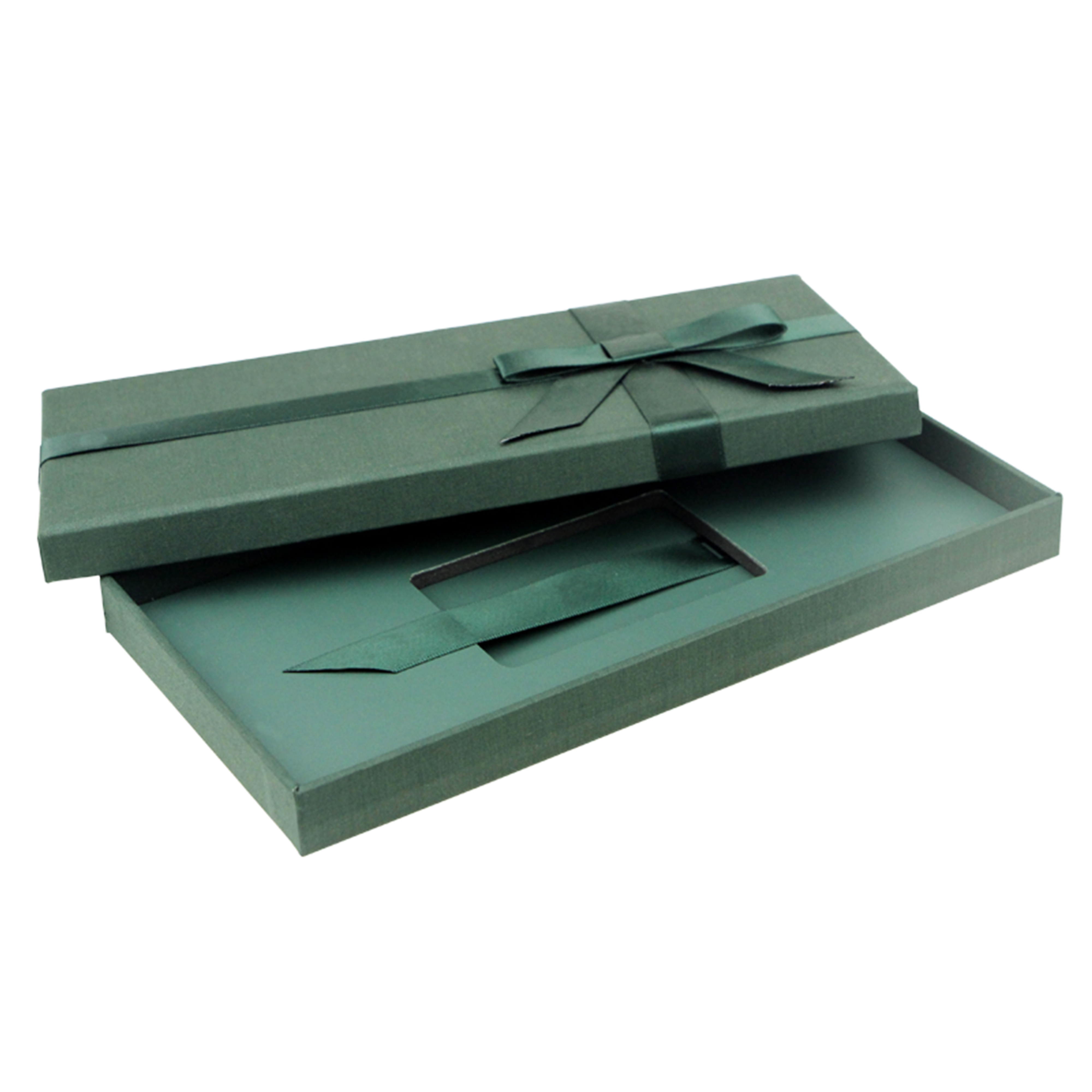 Luxury Green Gift Box With Ribbon