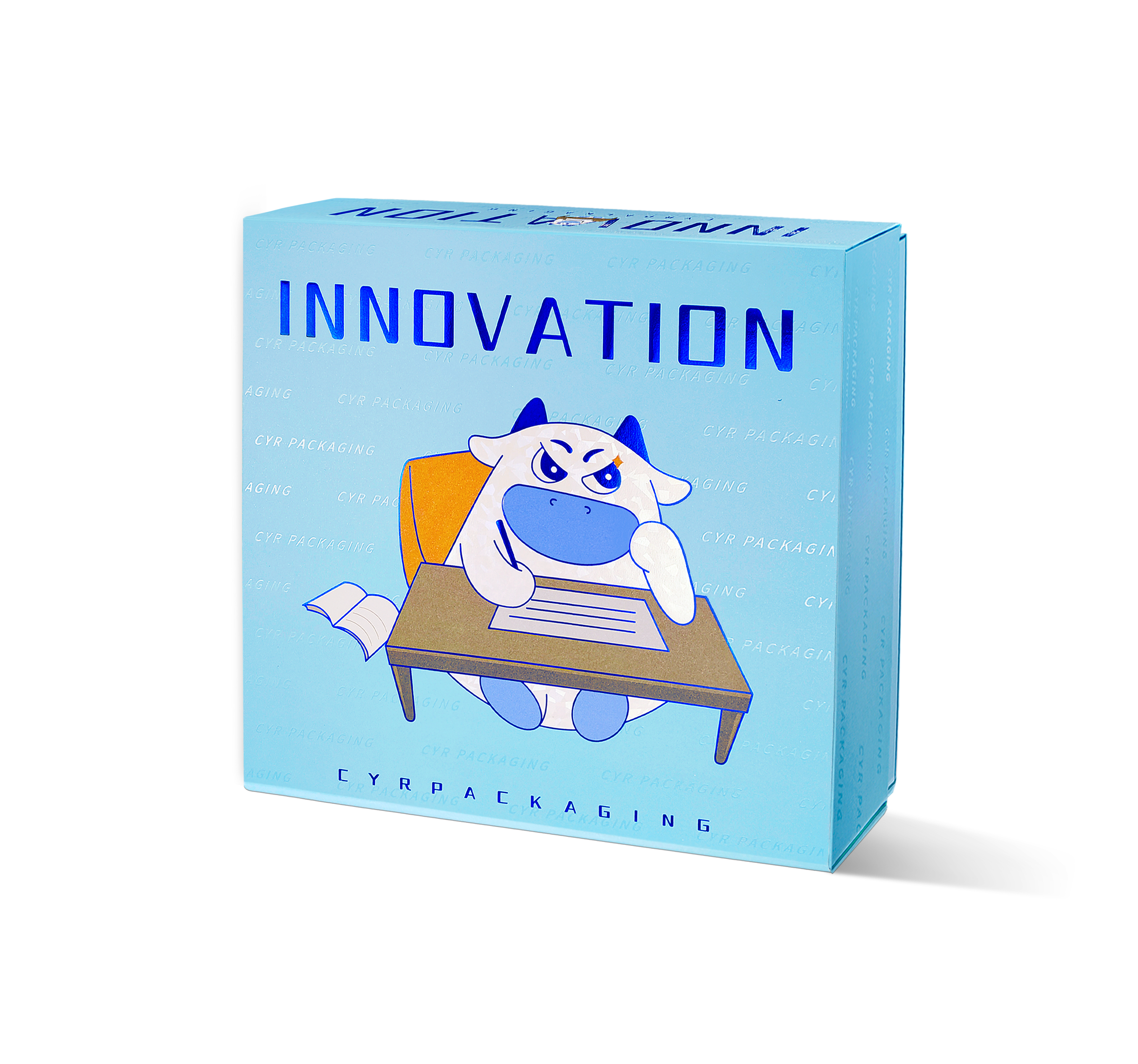 Fancy Blue Gift Box With Lid