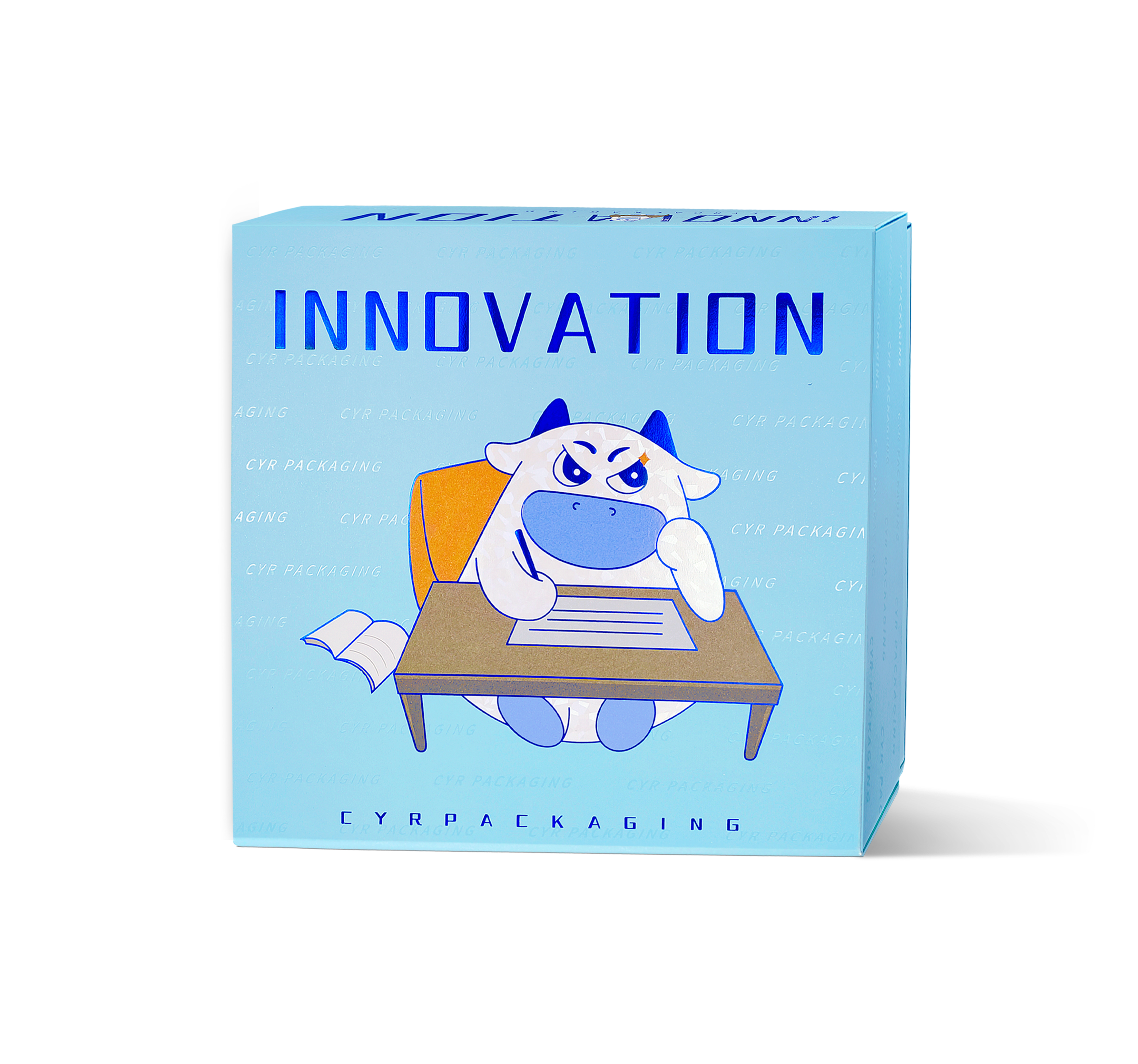 Fancy Blue Gift Box With Lid