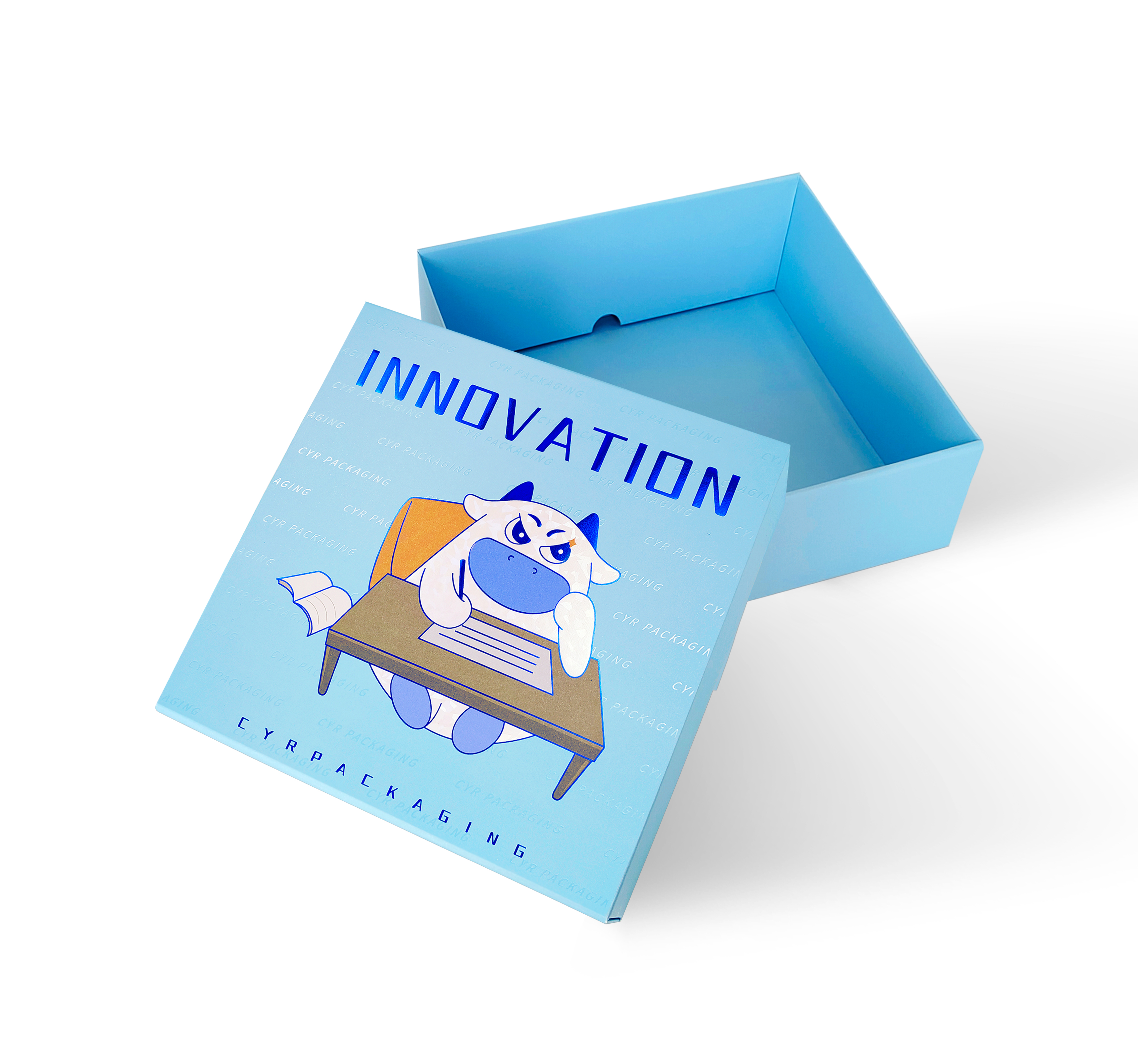 Fancy Blue Gift Box With Lid