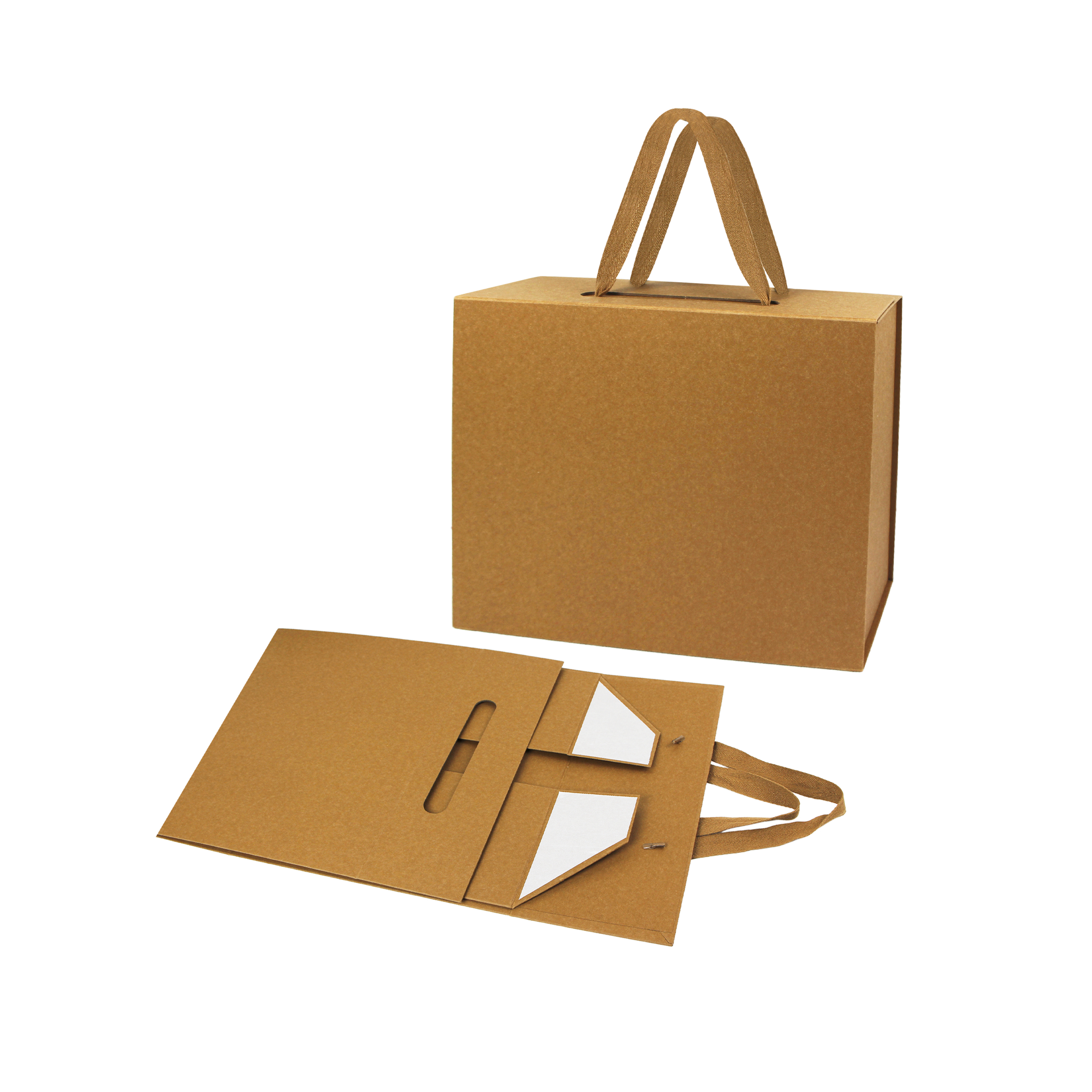 Brown Kraft Box Bag With Handle