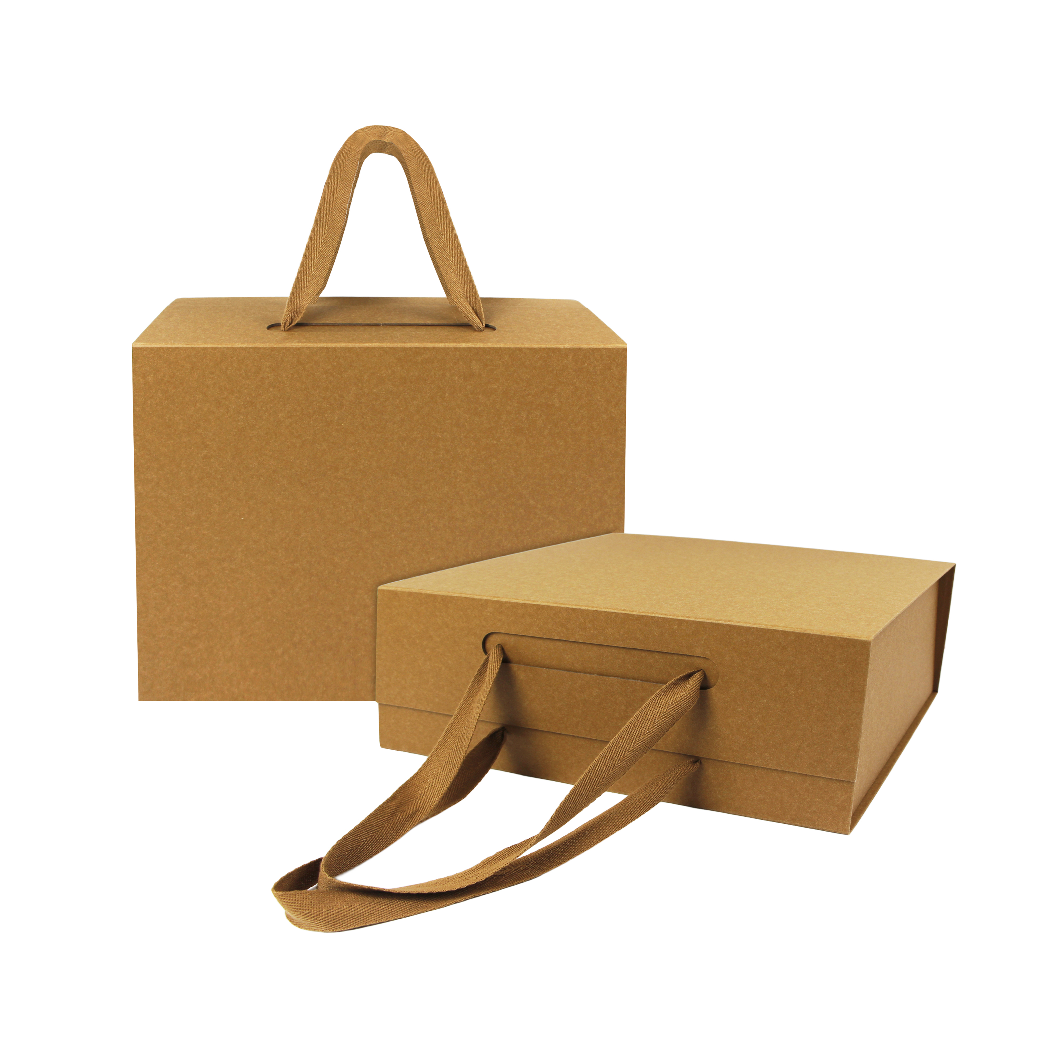 Brown Kraft Box Bag With Handle