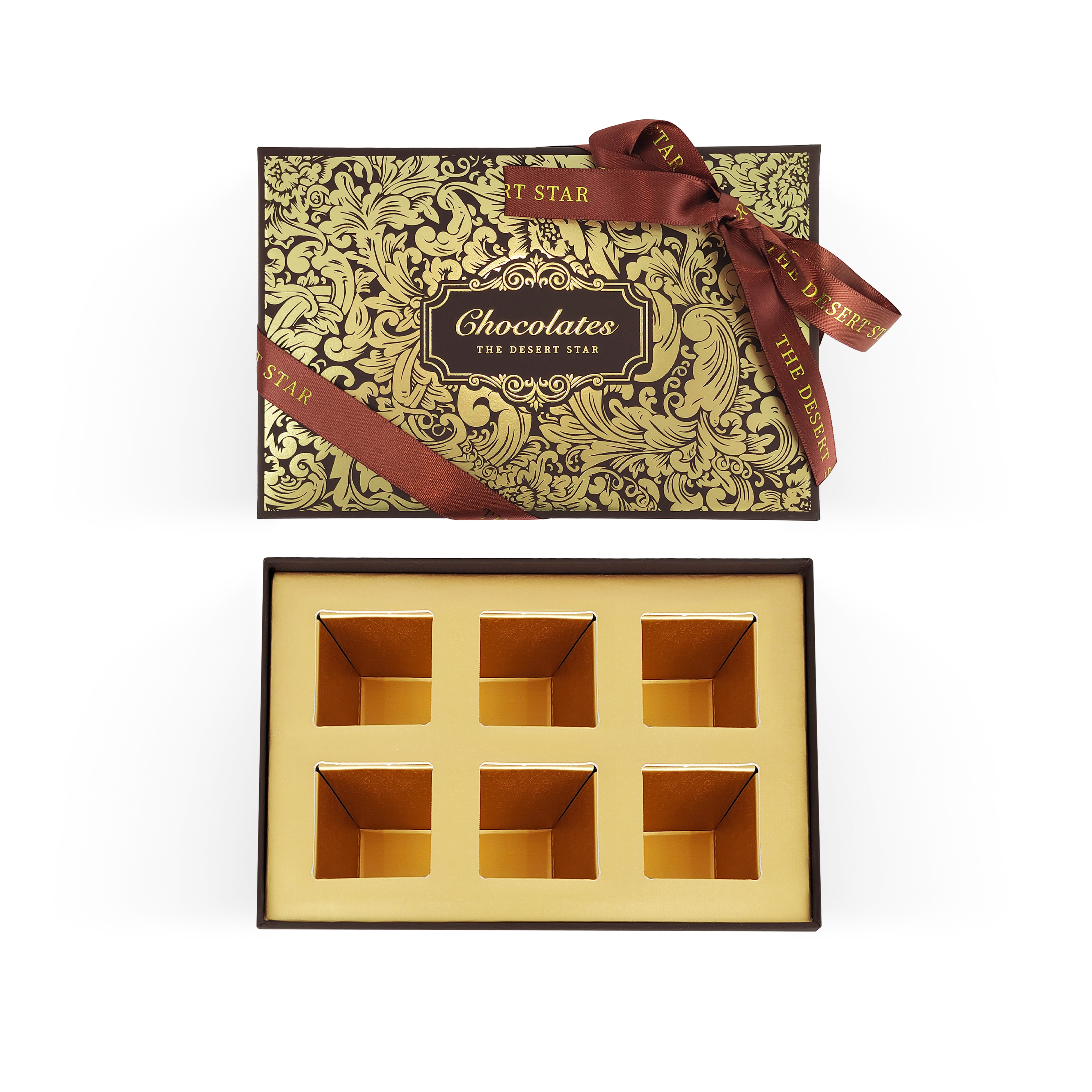 Eco-friendly Printed Chocolate Box With Ribbon