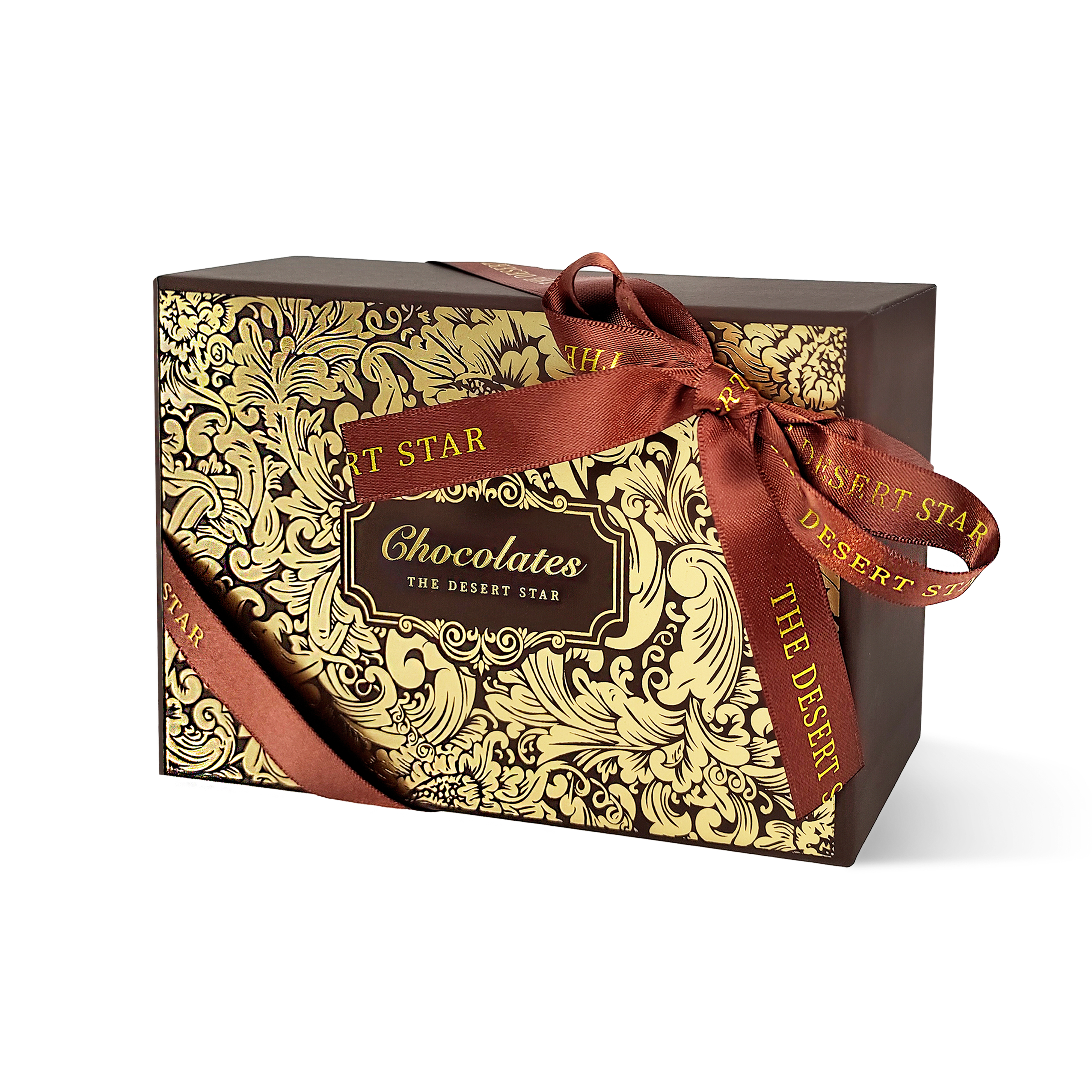 Eco-friendly Printed Chocolate Box With Ribbon
