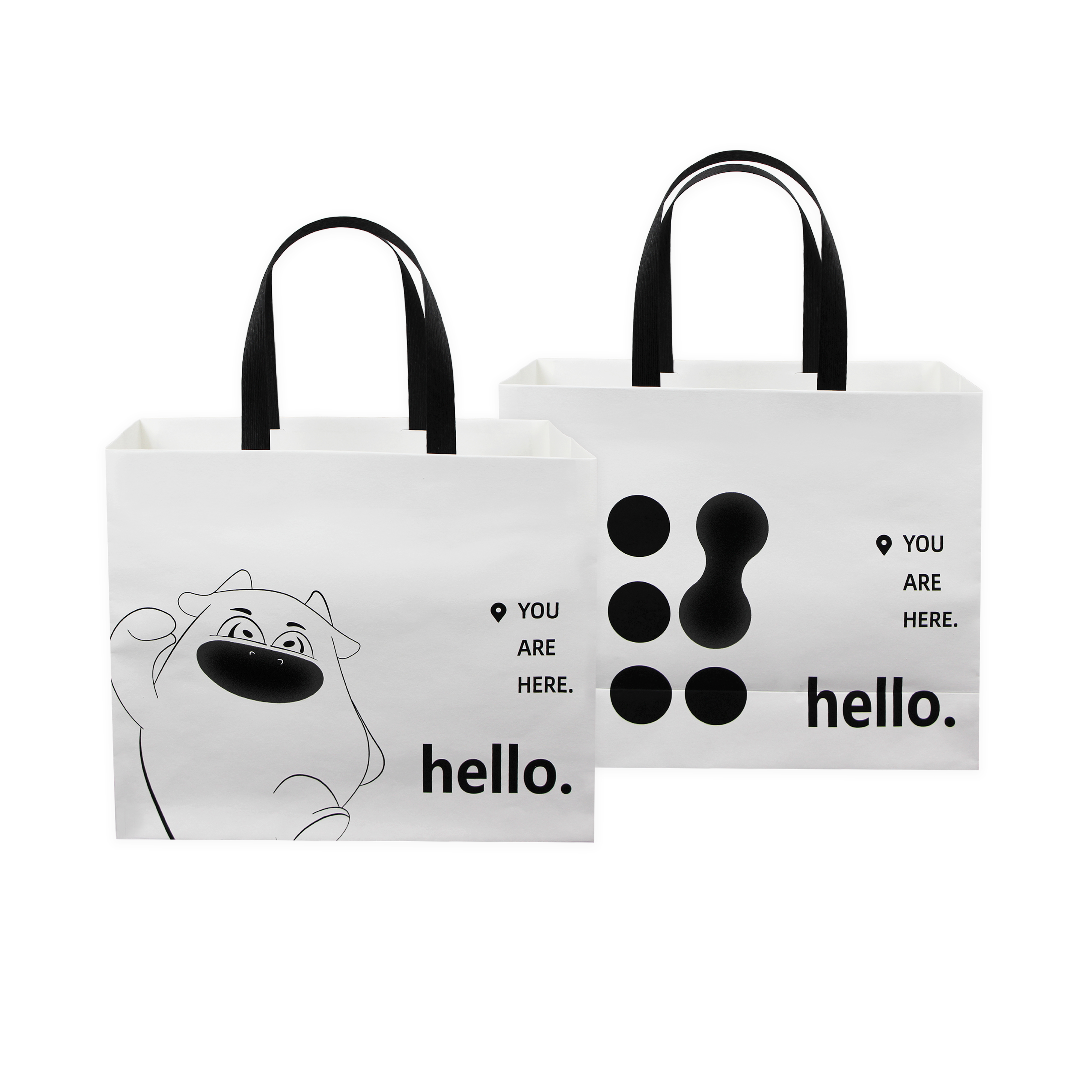 Personalised White Kraft Paper Bag With Logo
