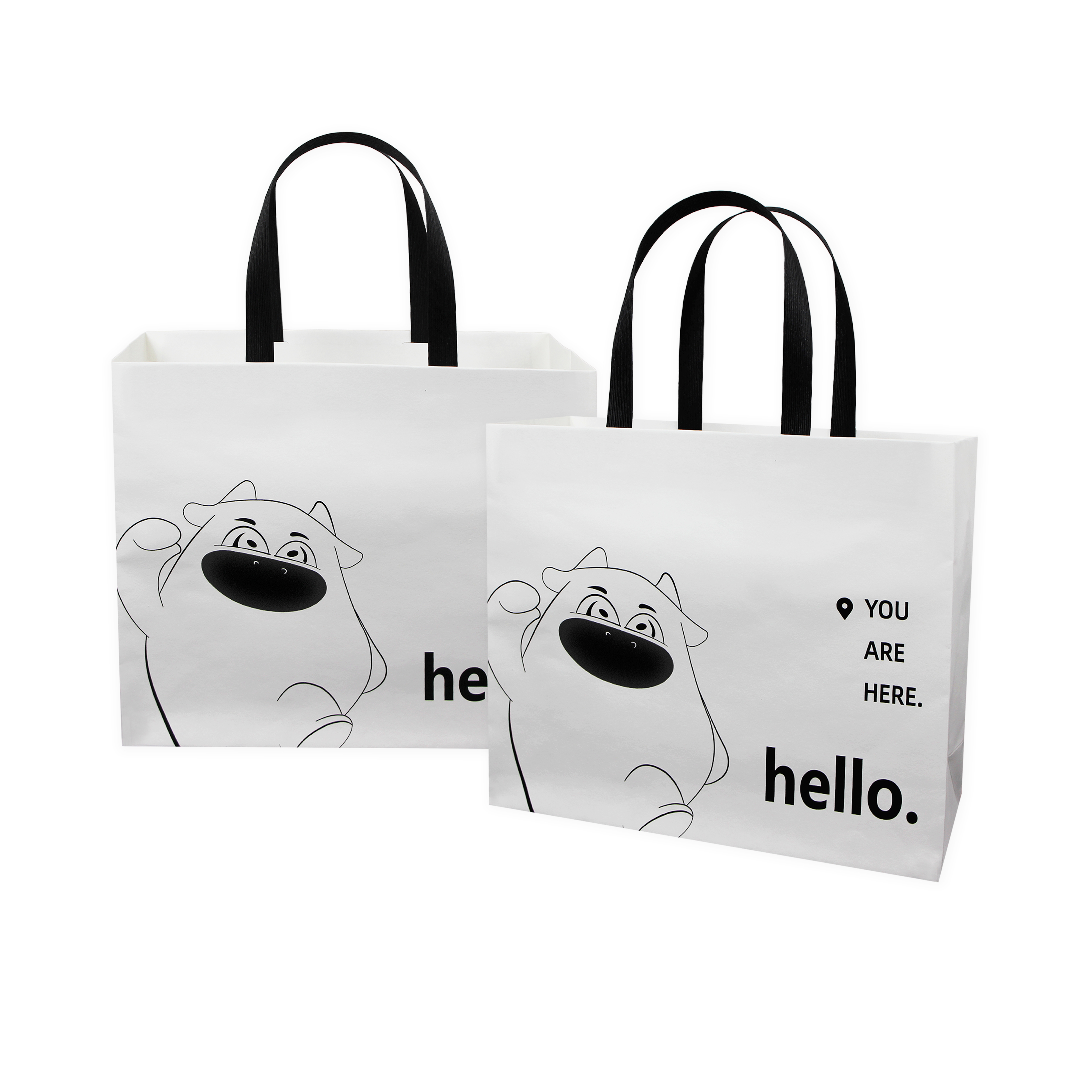 Personalised White Kraft Paper Bag With Logo