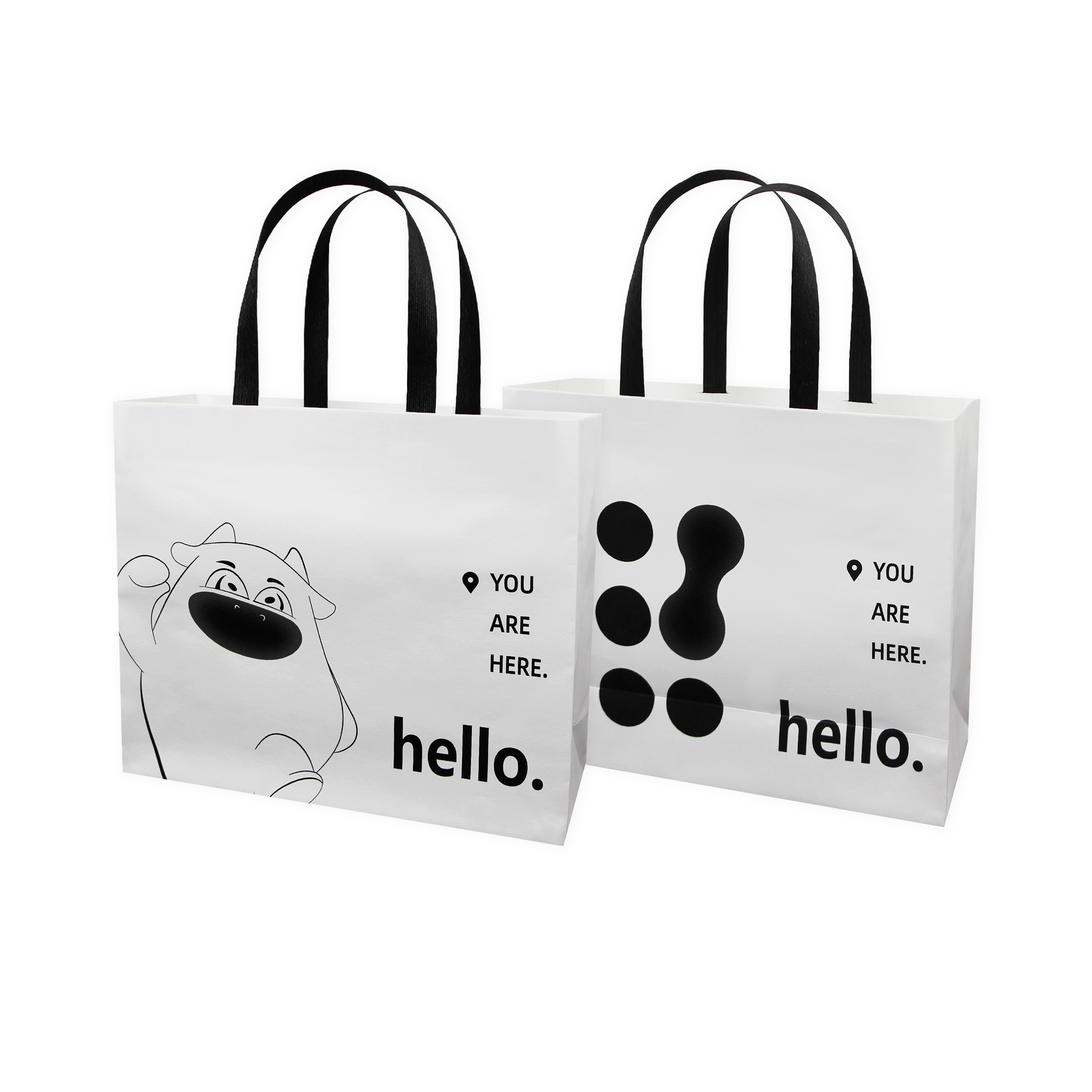 Personalised White Kraft Paper Bag With Logo