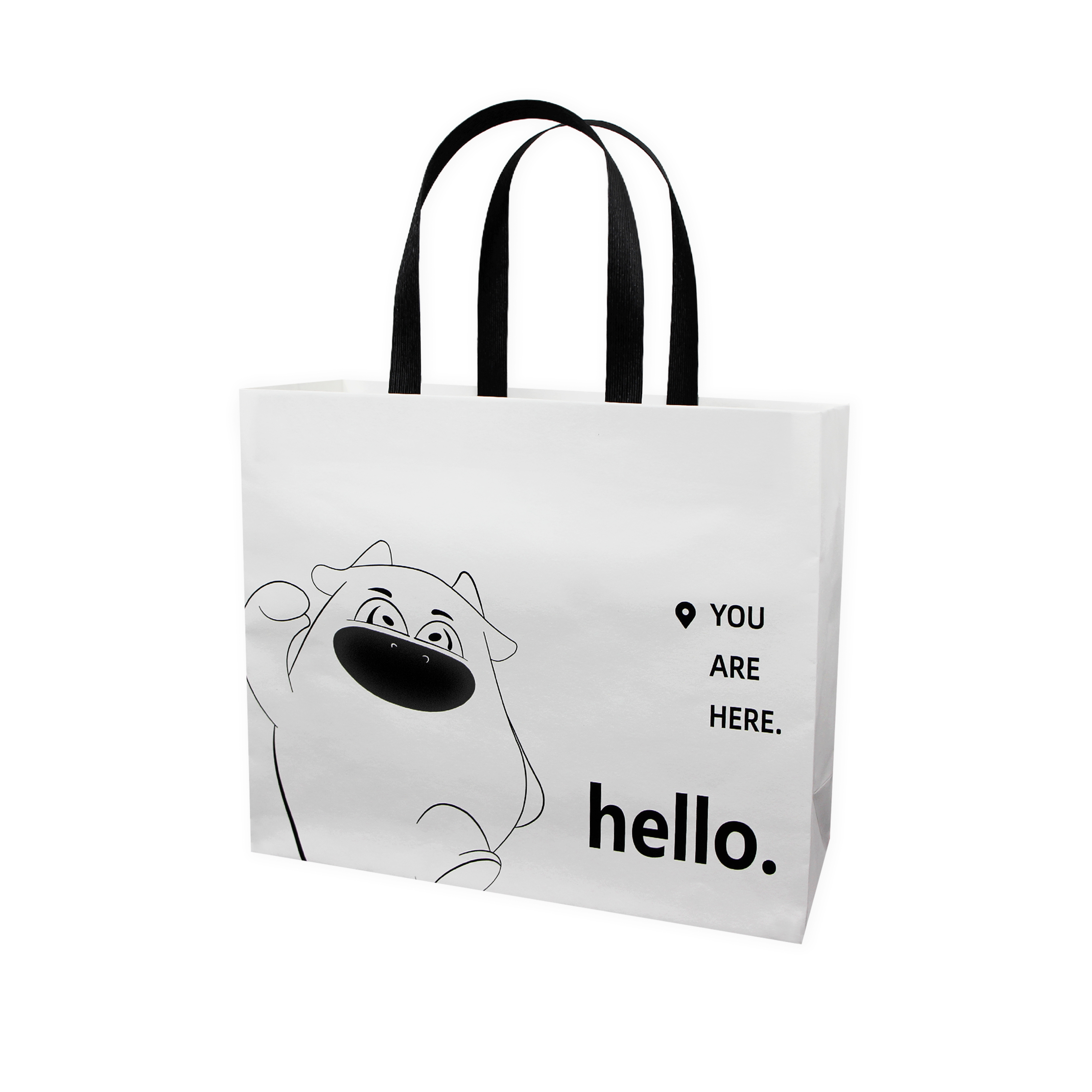 Personalised White Kraft Paper Bag With Logo