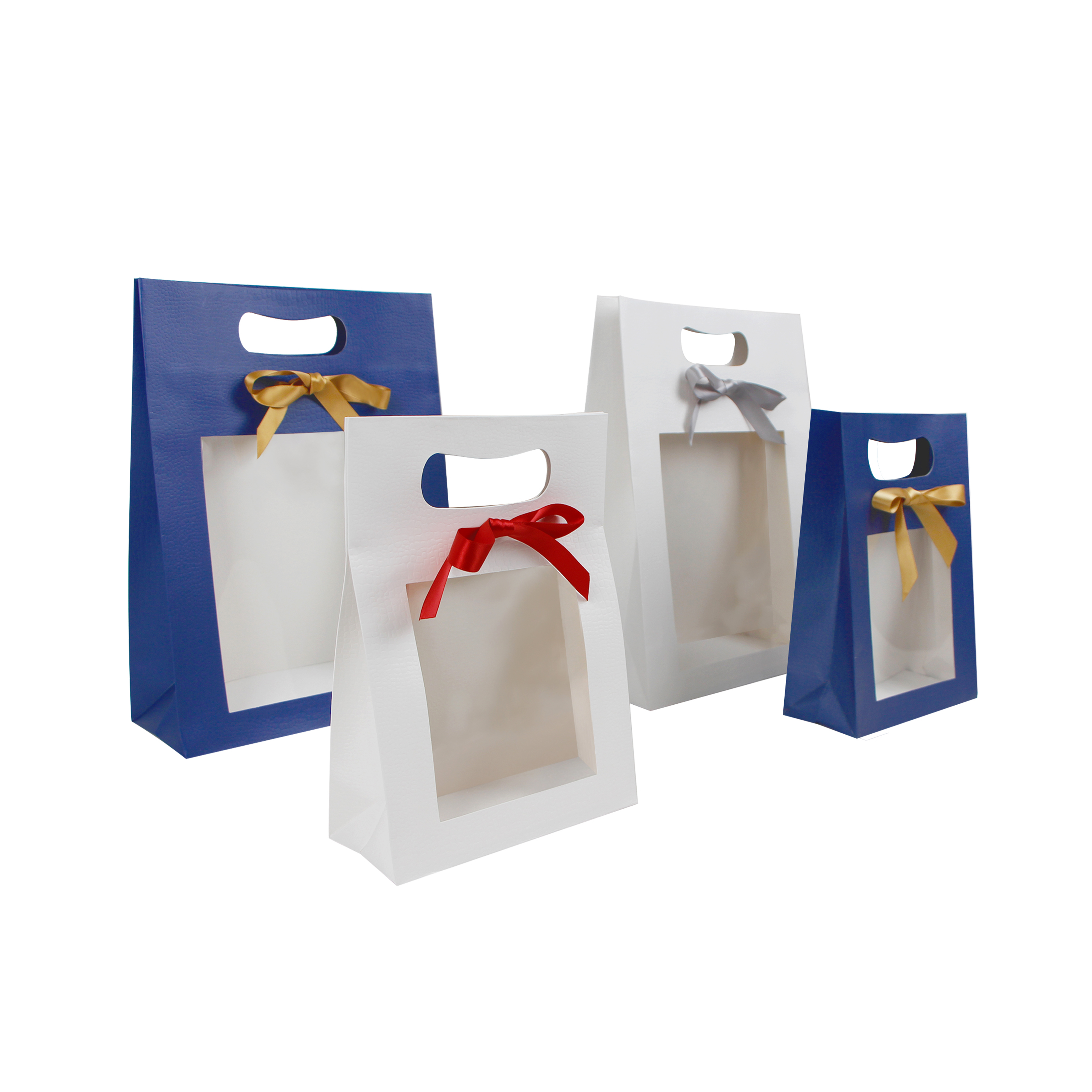 Colored Paper Bags With Diecut Handle