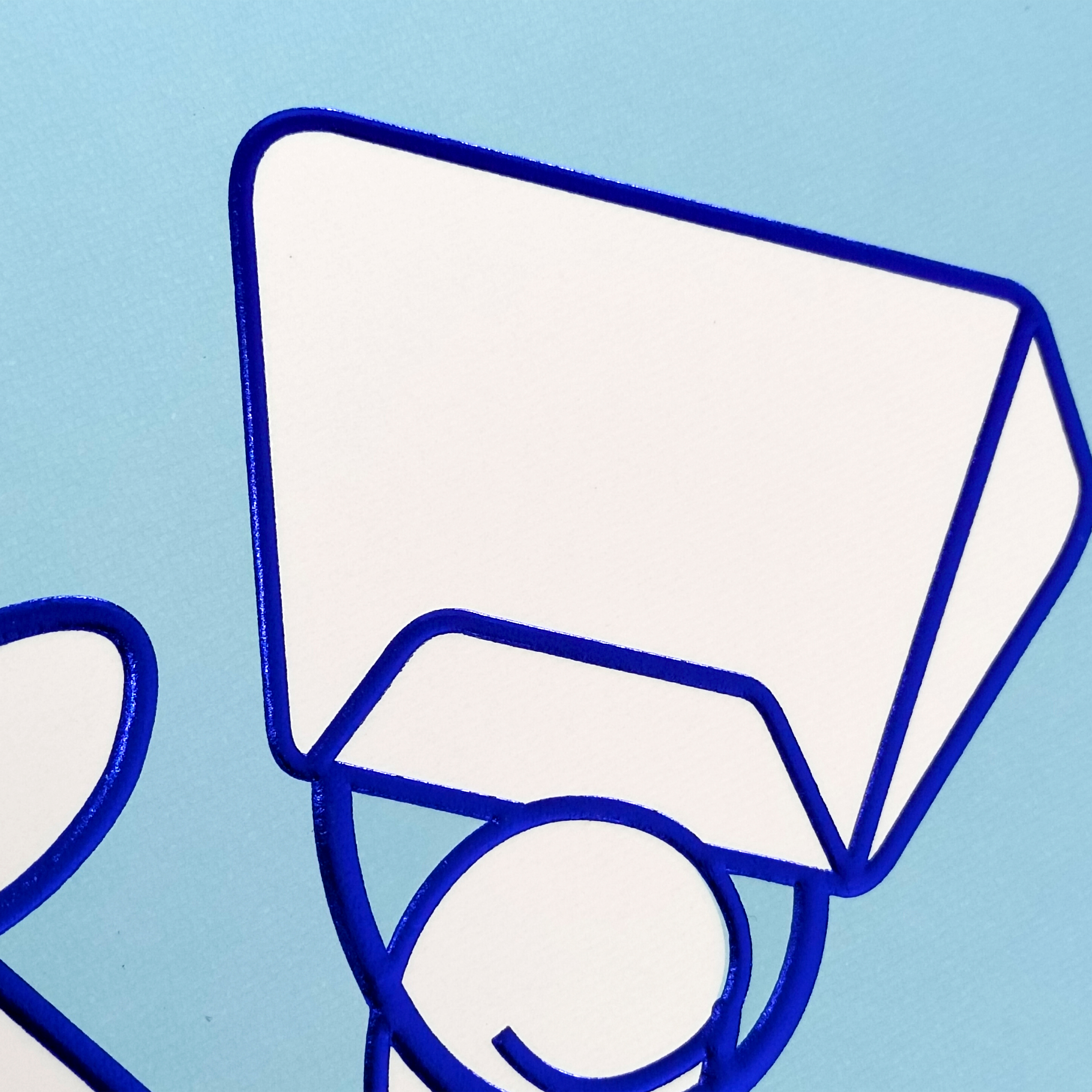 Blue Paper Pouch For Gift