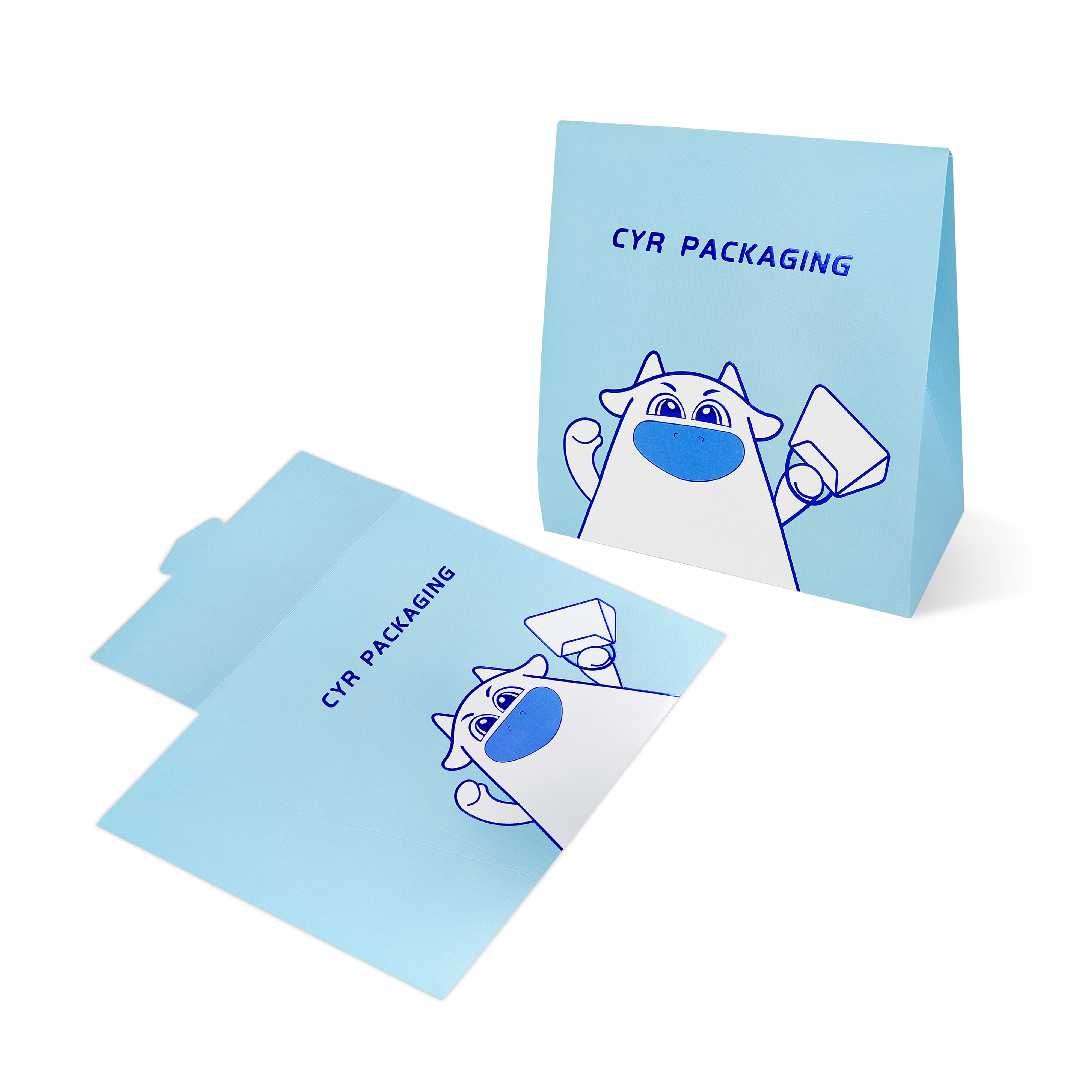 Blue Paper Pouch For Gift