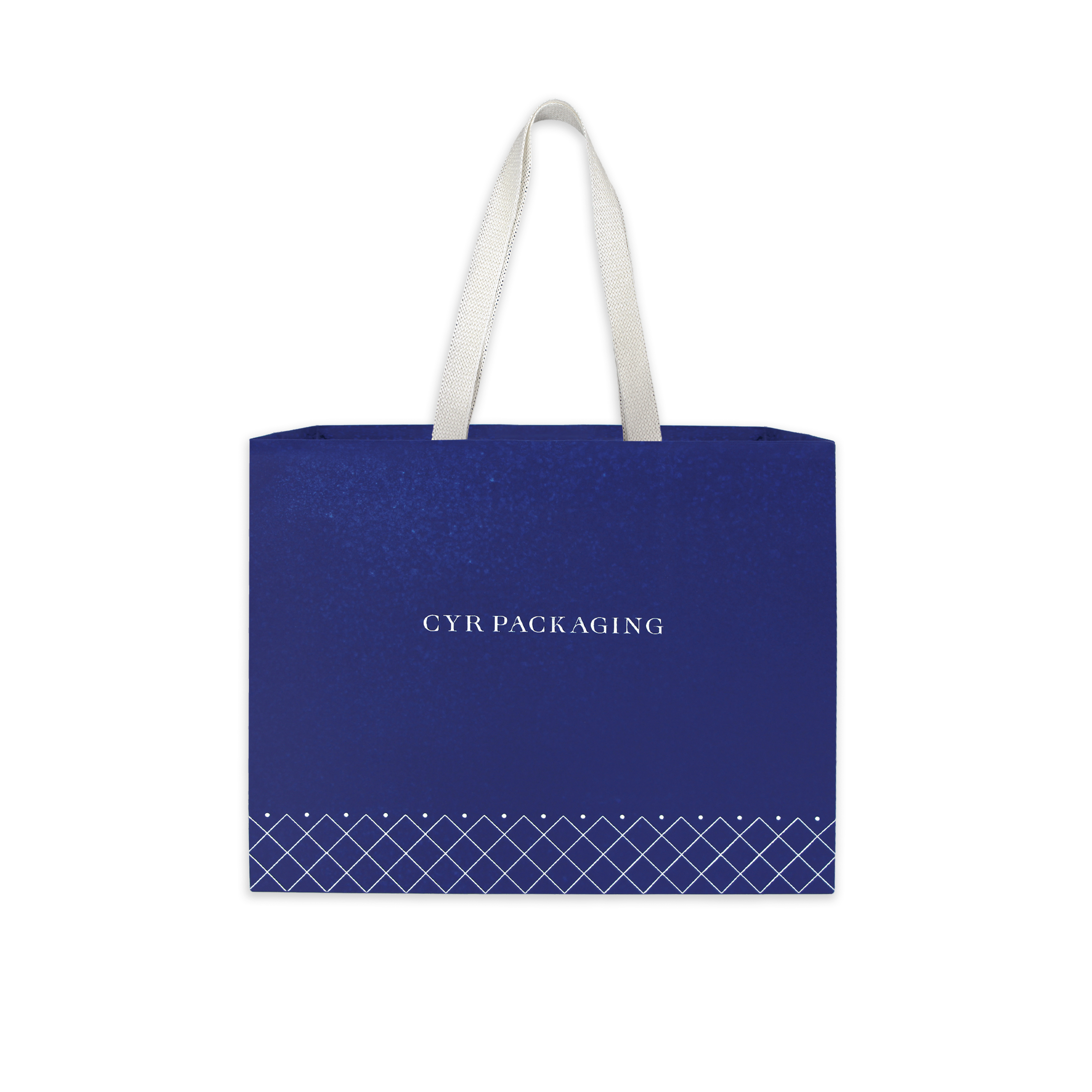 Luxury Blue Shopping Bag With Handle