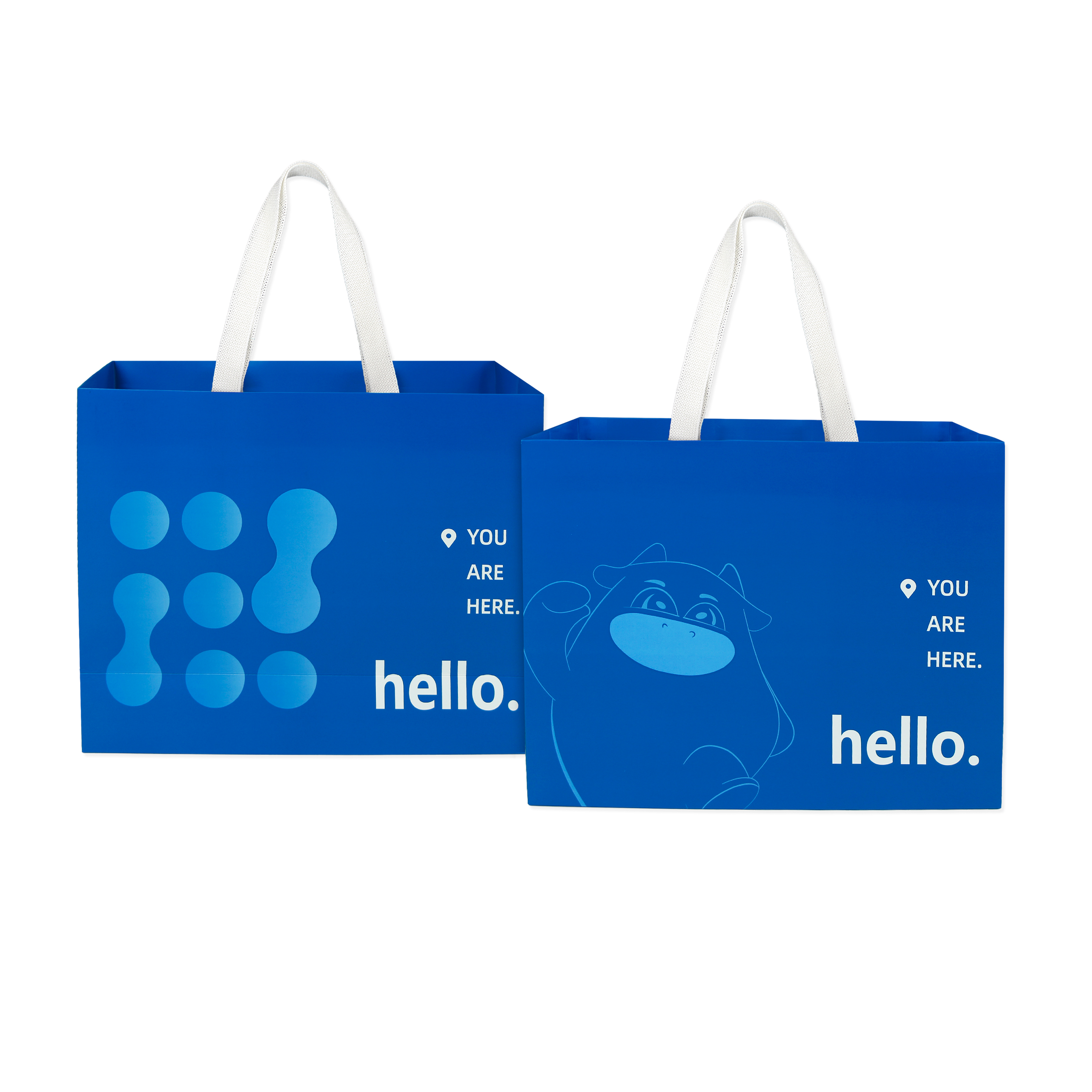 Recycled Blue Paper Bag For Gift