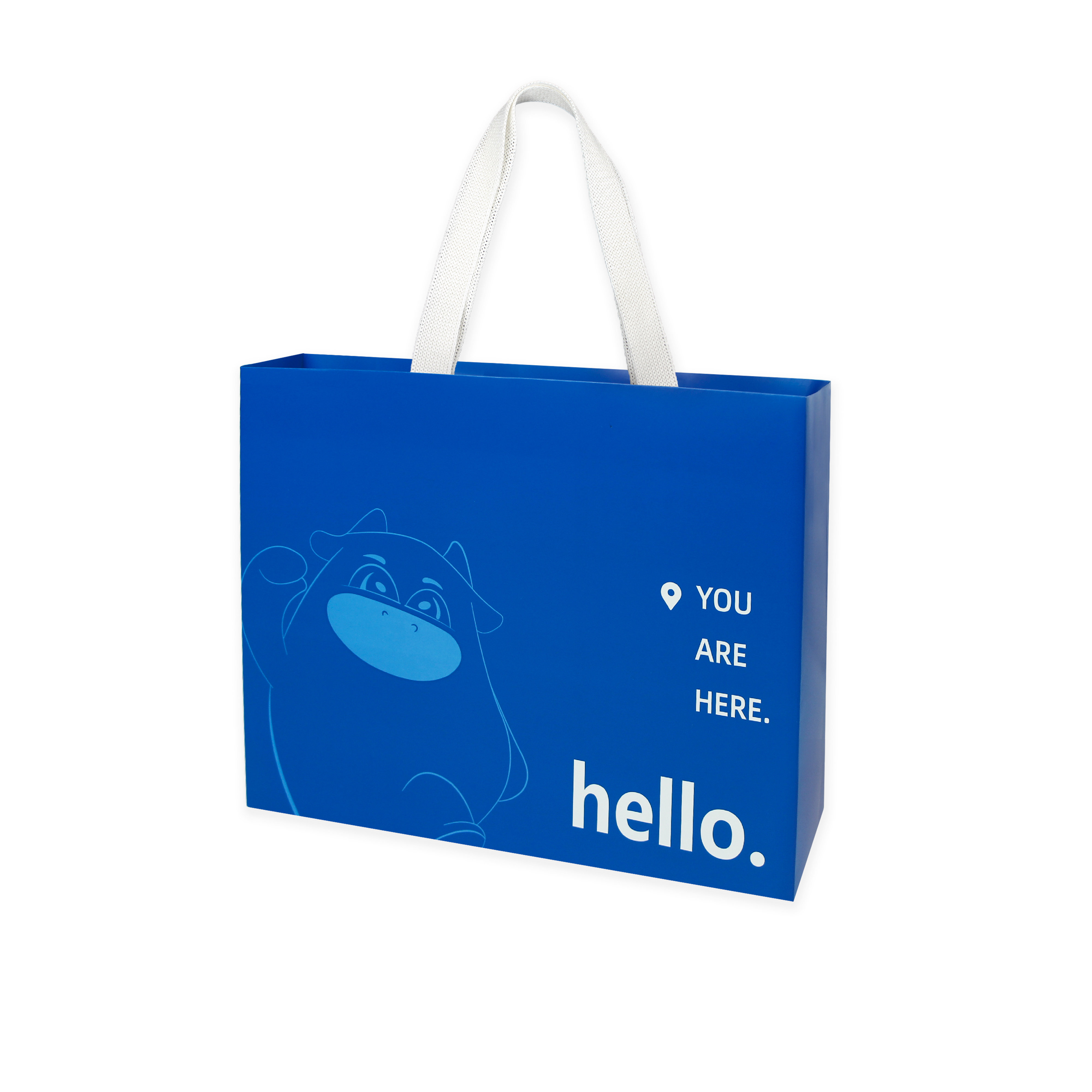 Recycled Blue Paper Bag For Gift