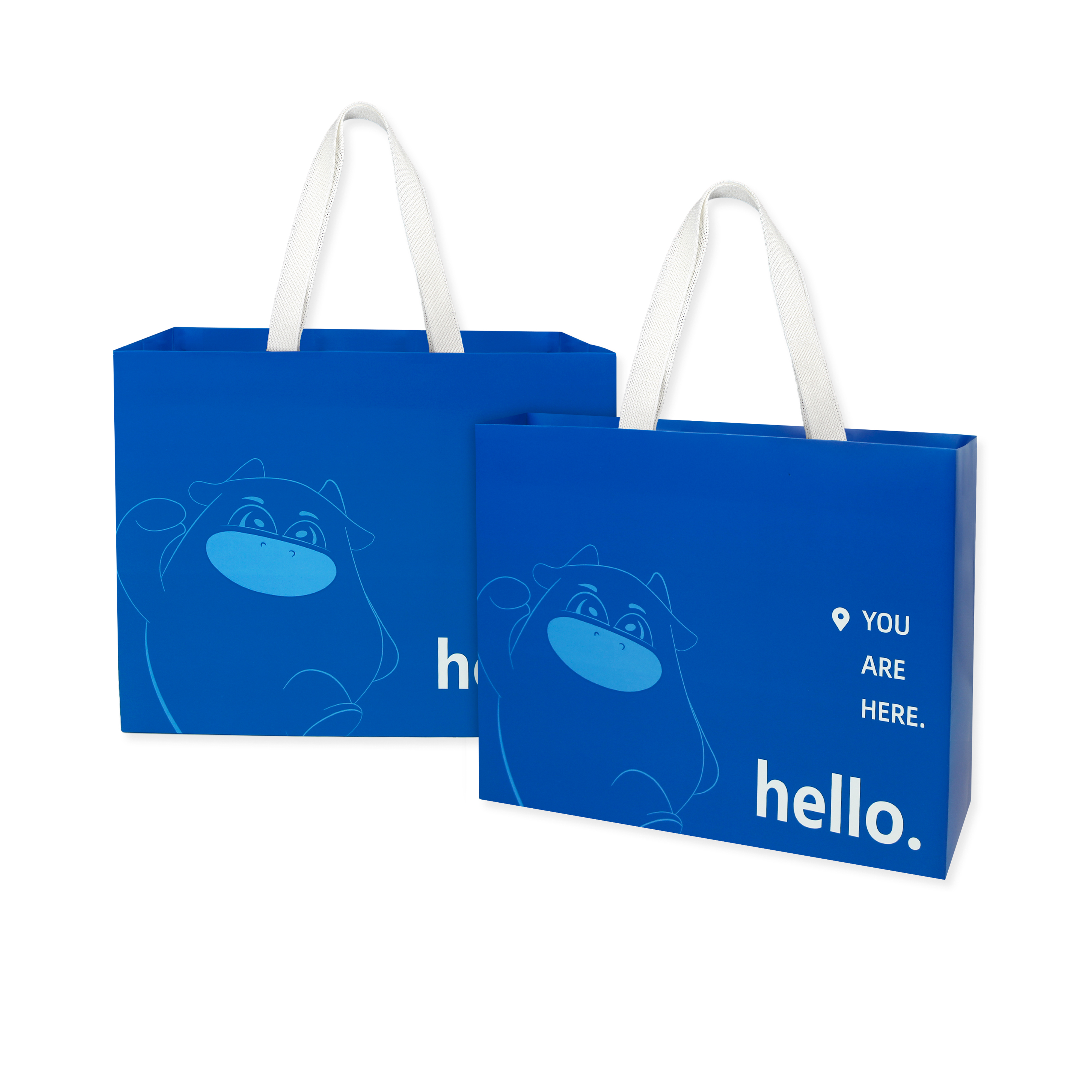 Recycled Blue Paper Bag For Gift