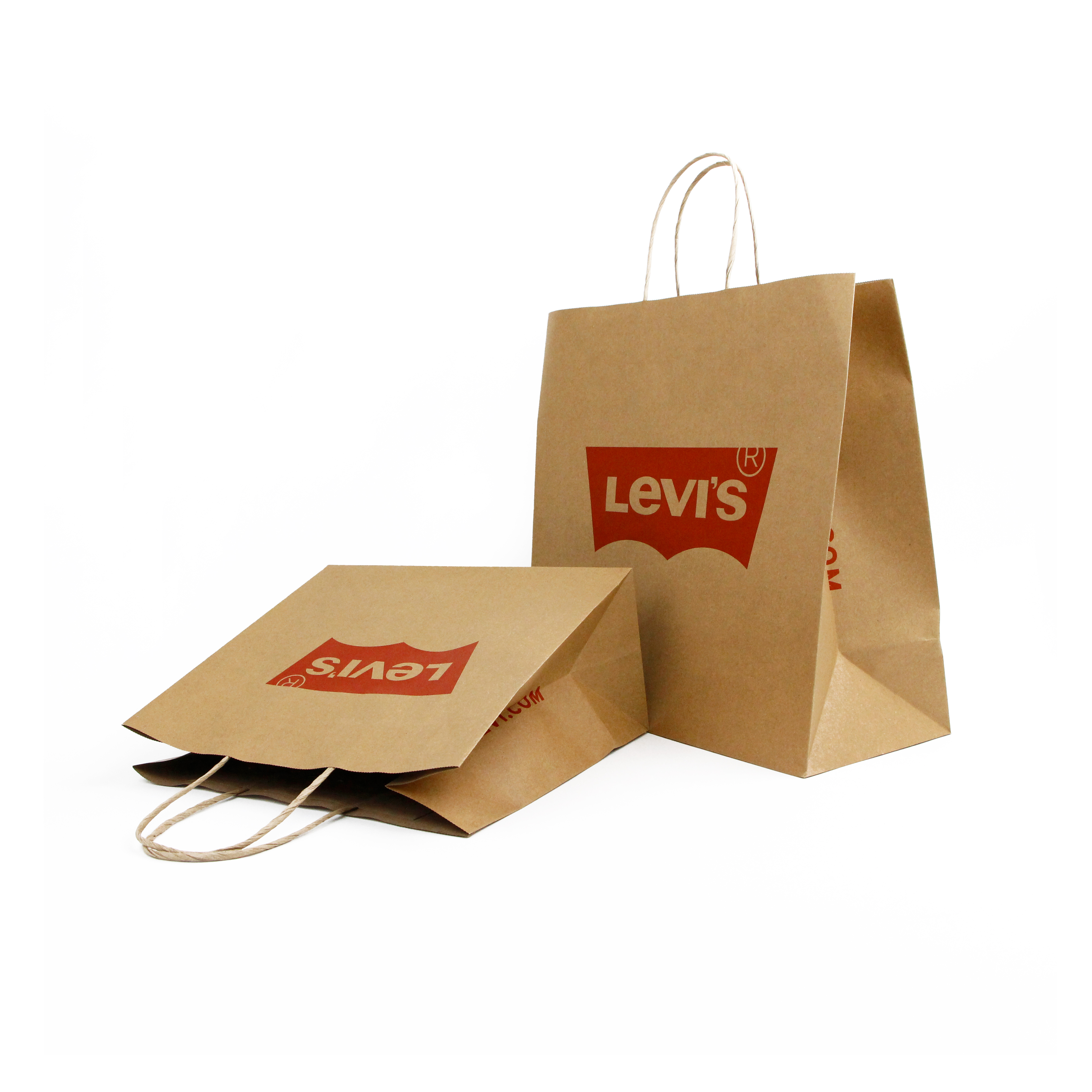 Recycled Kraft Paper Bag With Twisted Handle