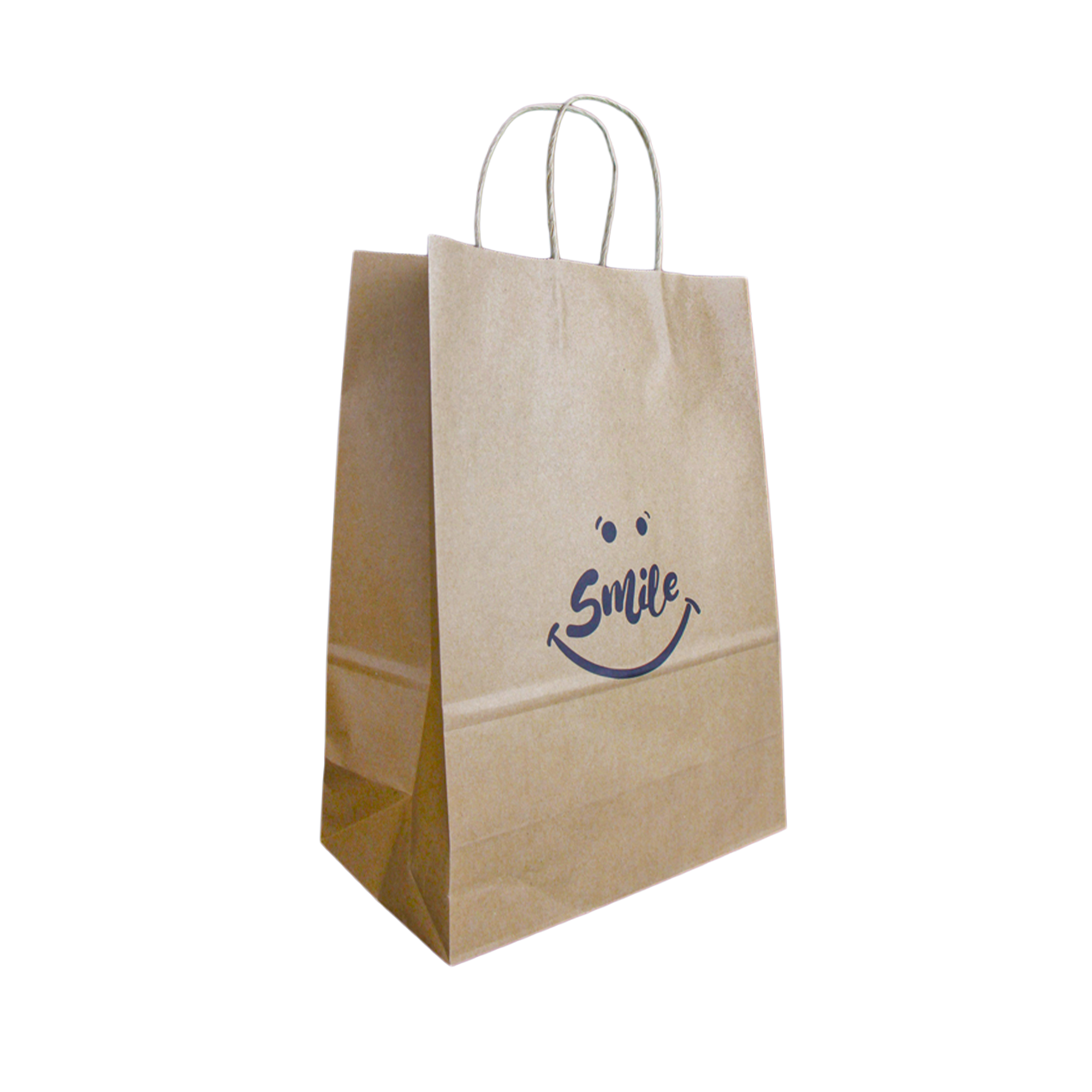 Recycled Kraft Paper Bag With Twisted Handle