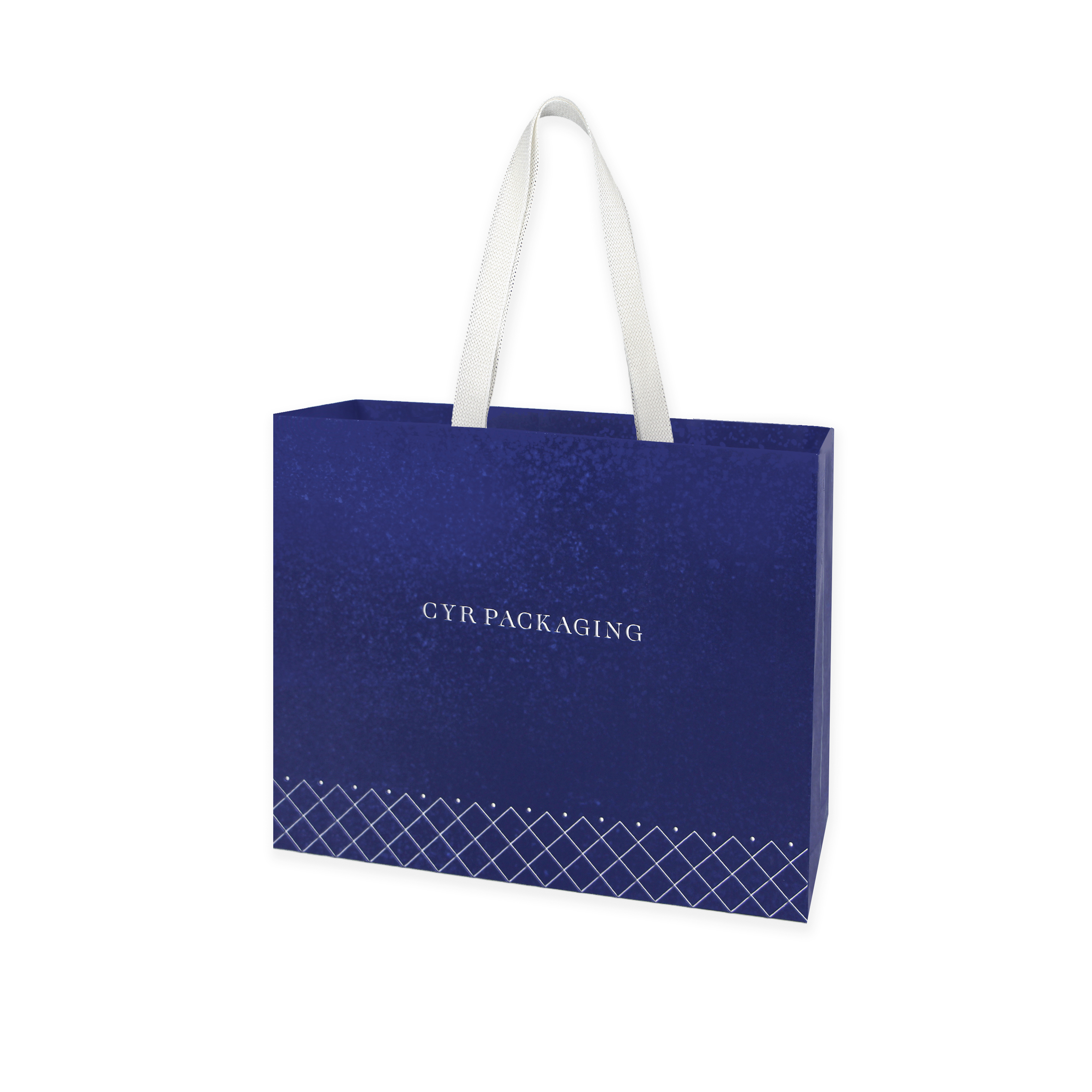Luxury Blue Shopping Bag With Handle