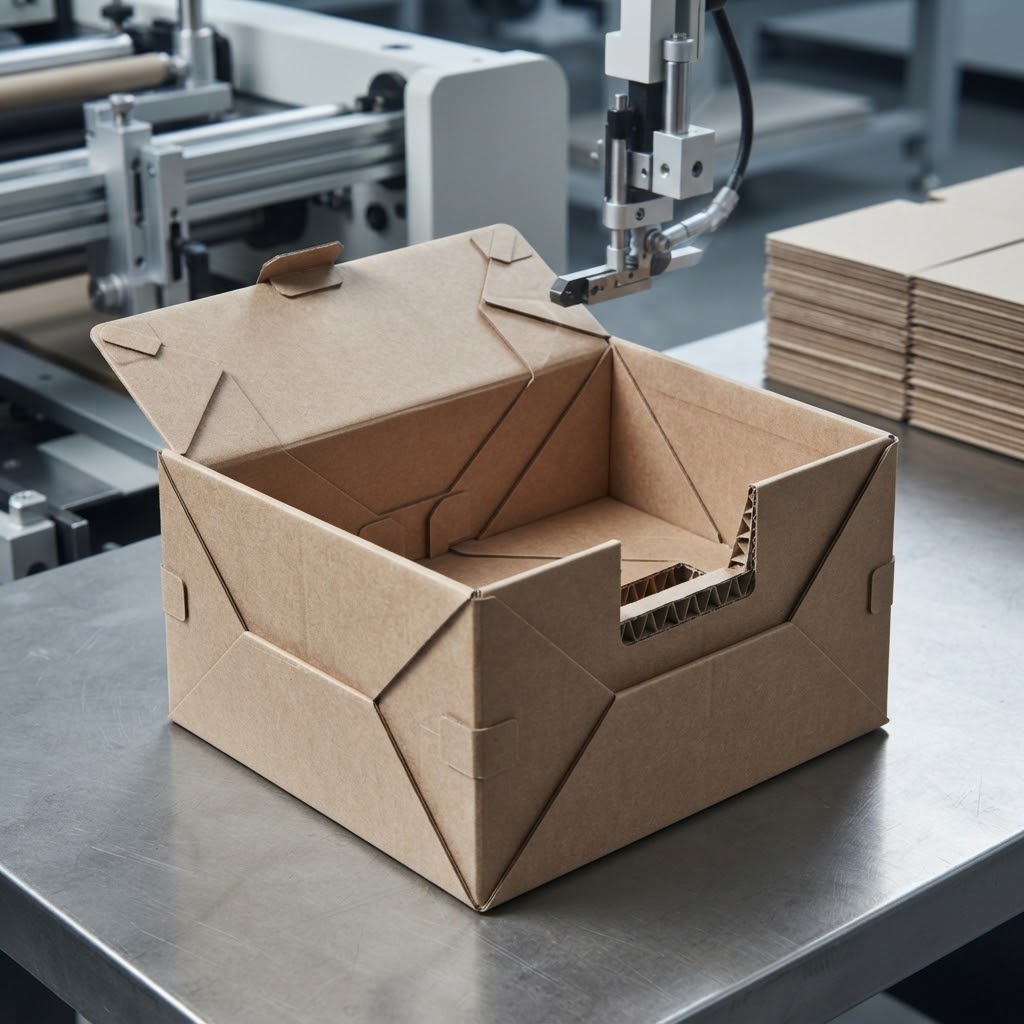Opvouwbare make-updoos: productieproces en duurzaamheid