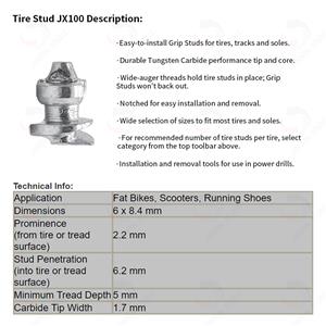 tungsten carbide wheel spikes tire studs/ice traction studs