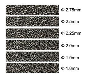 In Stock 18g/Cc hunting super shot 2mm 2.25mm 2.5mm TSS Ball tungsten pellets tss Bird Tungsten Super Shot #9