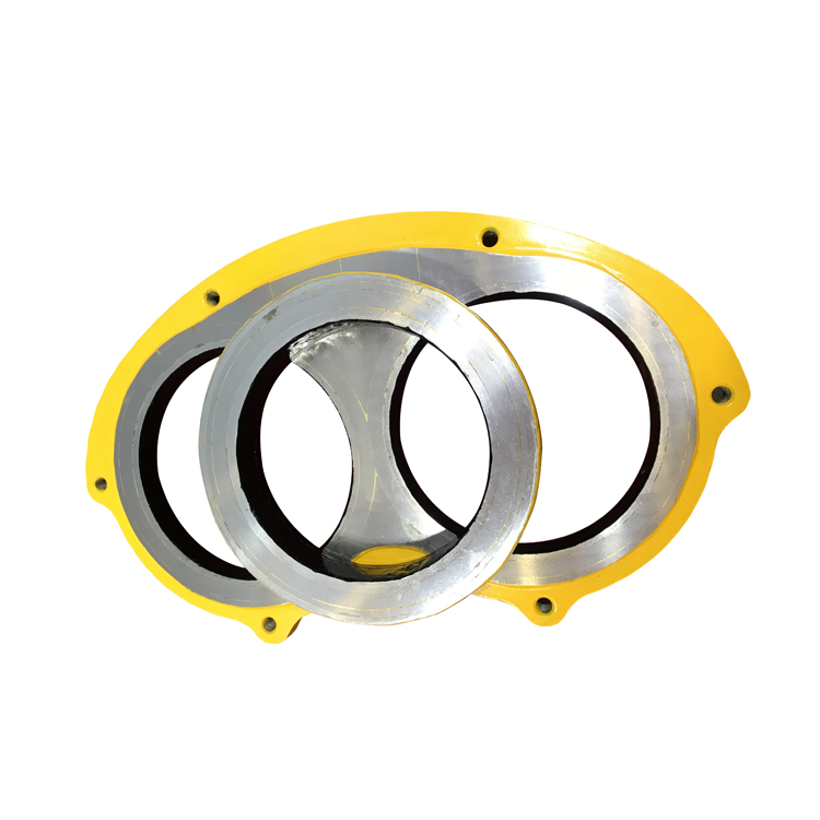 Wear plate and ring for concrete pump
